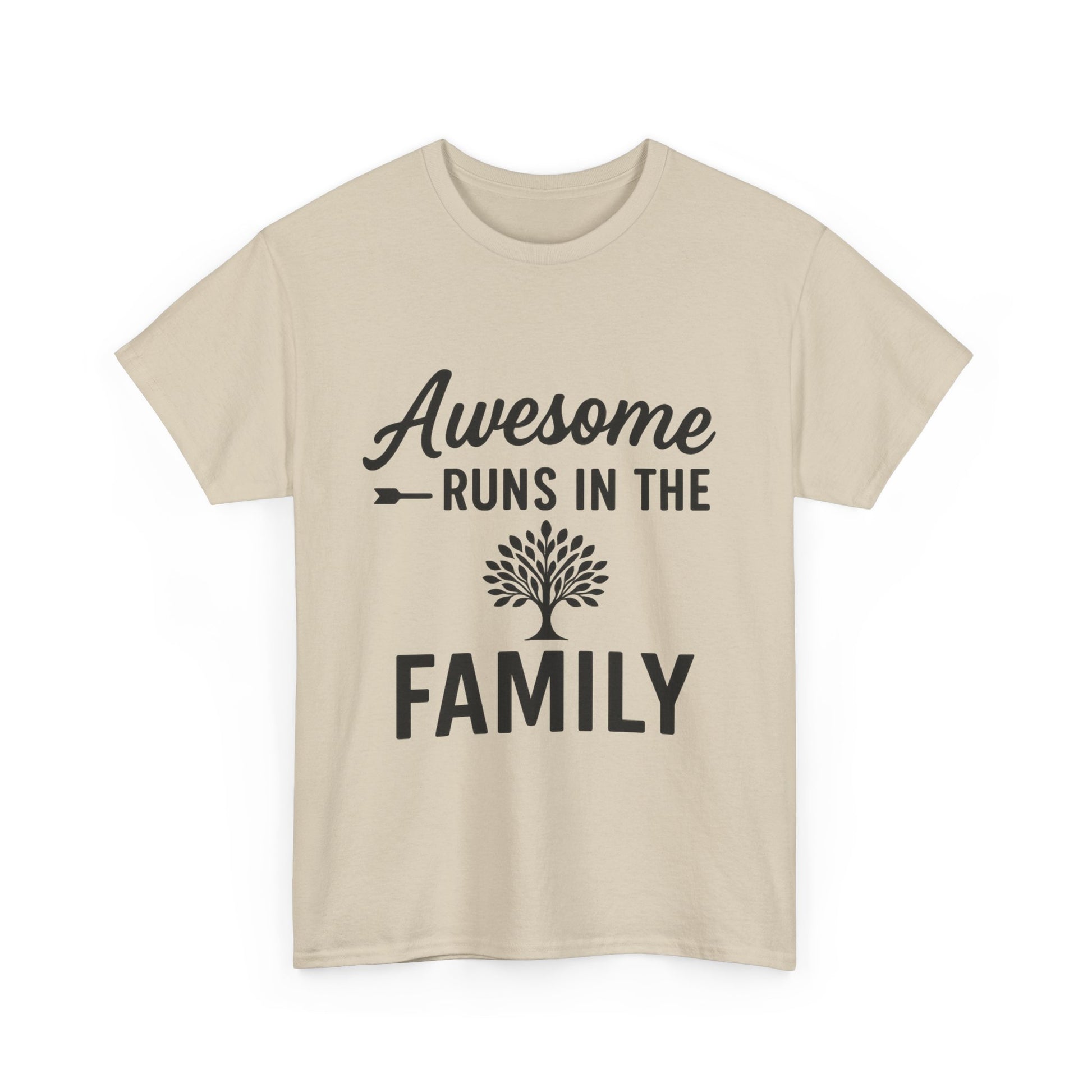 Awesome Runs In The Family – Unisex Cotton Family T-Shirt