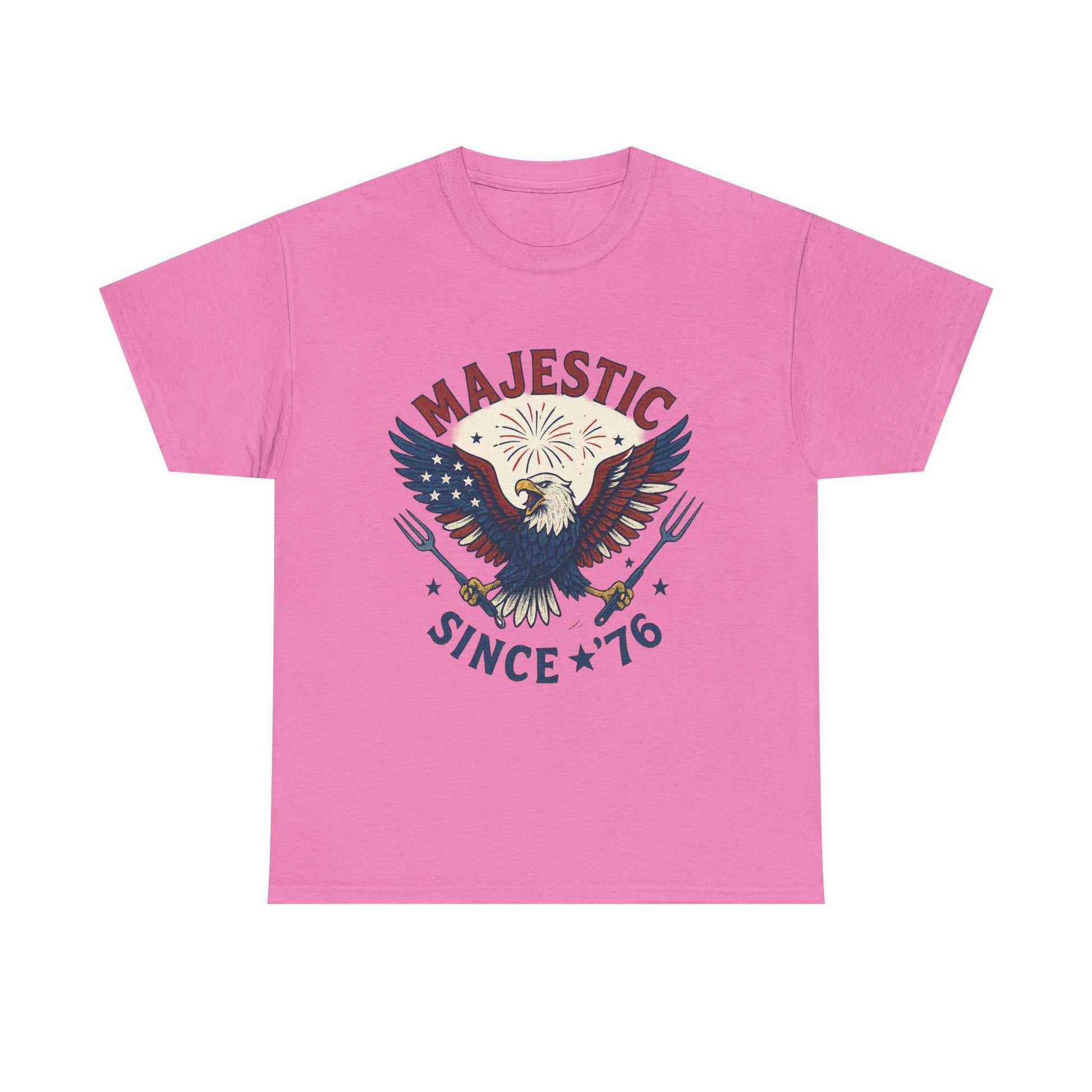 Majestic Eagle Since '76 T-Shirt – Vintage American Flag Tee for Men & Women, Patriotic USA Graphic Shirt