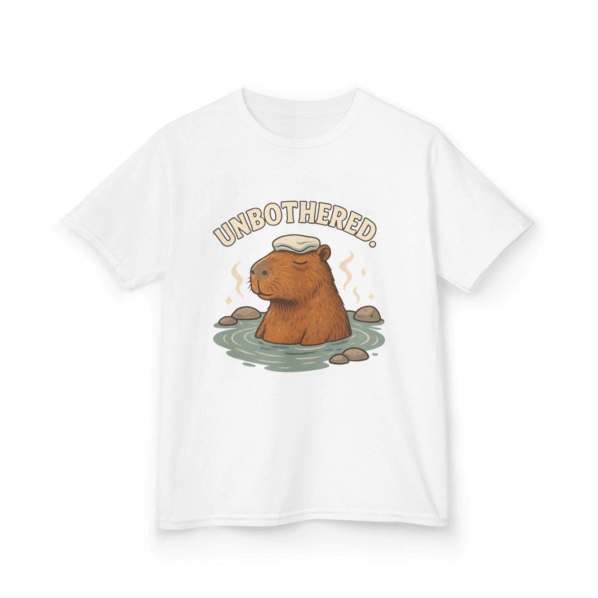 Unbothered Capybara T-Shirt for Kids – Funny Chill Animal Graphic Tee | Soft Cotton Unisex Fit