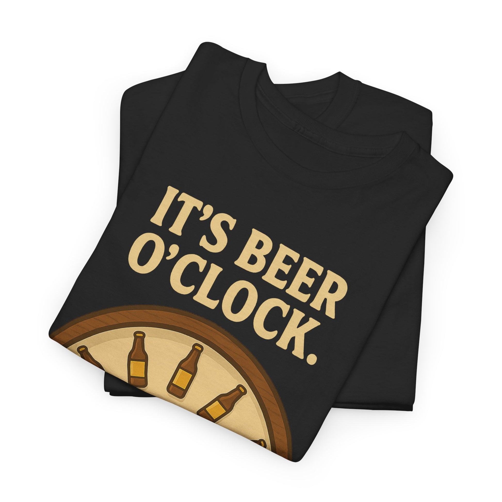 It’s Beer O’Clock Tee – Funny Unisex Cotton Beer Lover Shirt