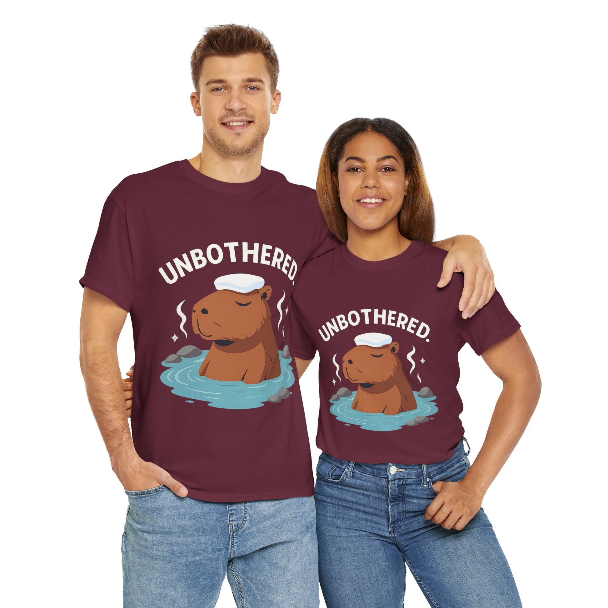 Chill Capybara Shirt – Unisex Heavy Cotton Tee with Relaxed Vibes