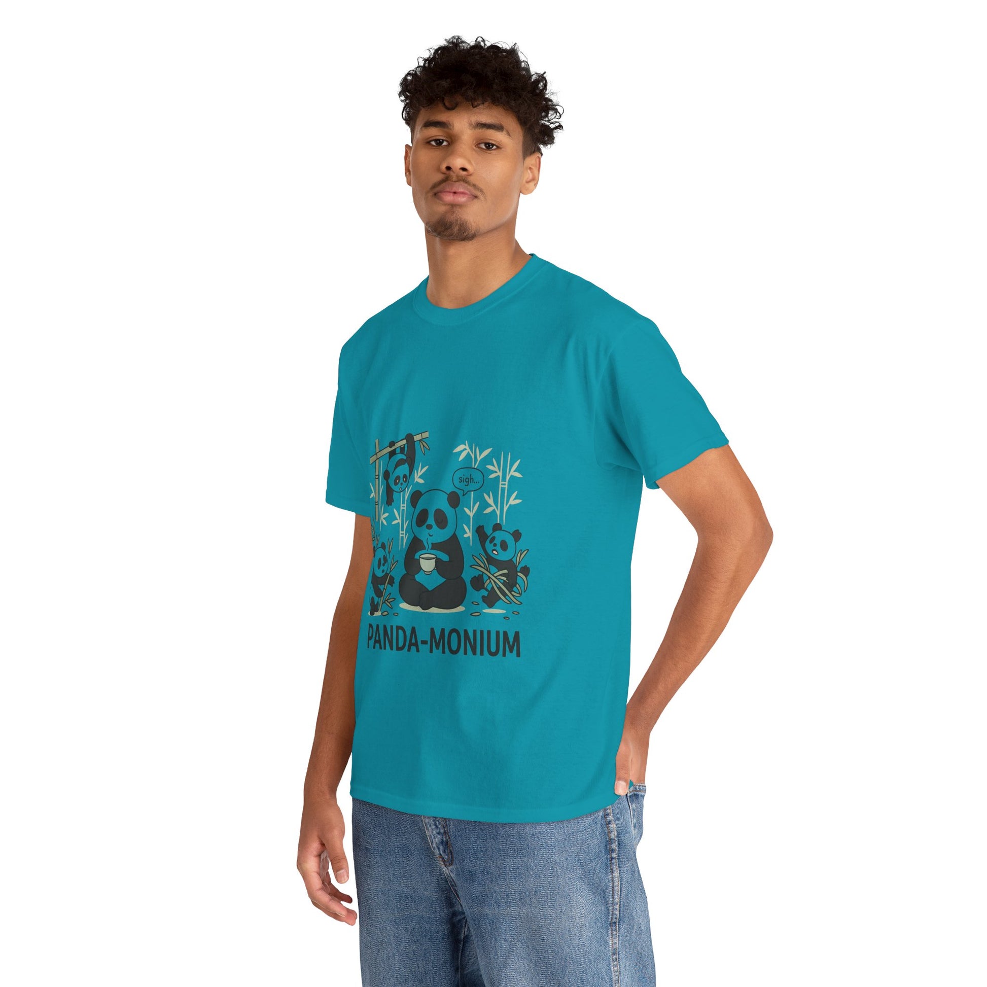 Unisex Panda-Monium T-Shirt – Fun Casual Wear for Animal Lovers