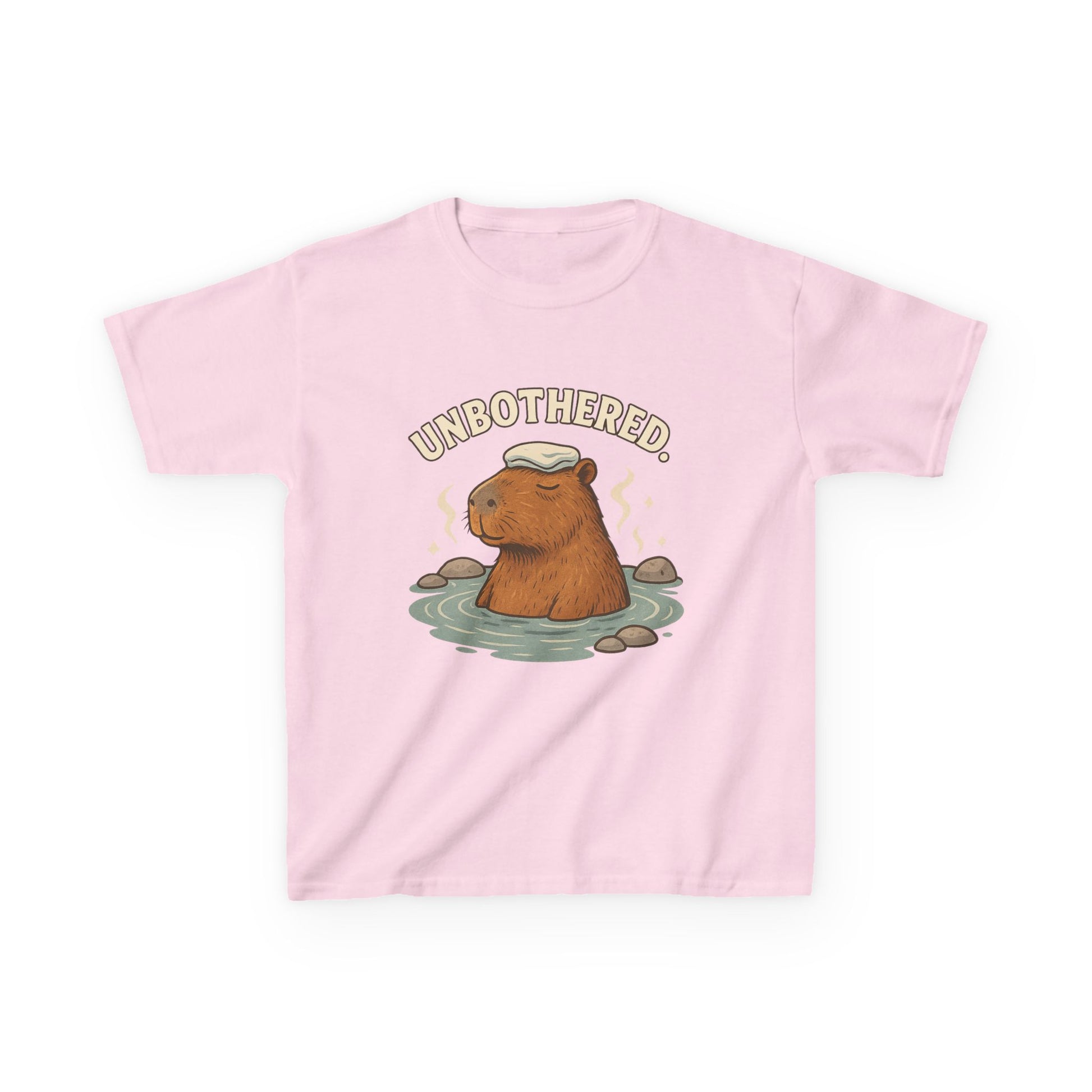 Unbothered Capybara T-Shirt for Kids – Funny Chill Animal Graphic Tee | Soft Cotton Unisex Fit