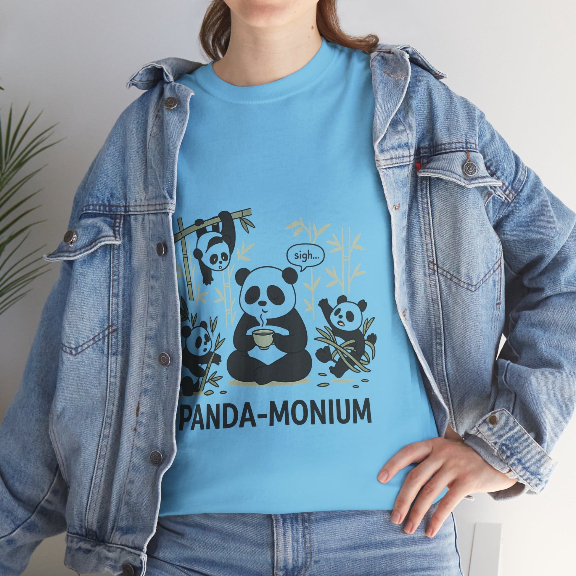 Unisex Panda-Monium T-Shirt – Fun Casual Wear for Animal Lovers