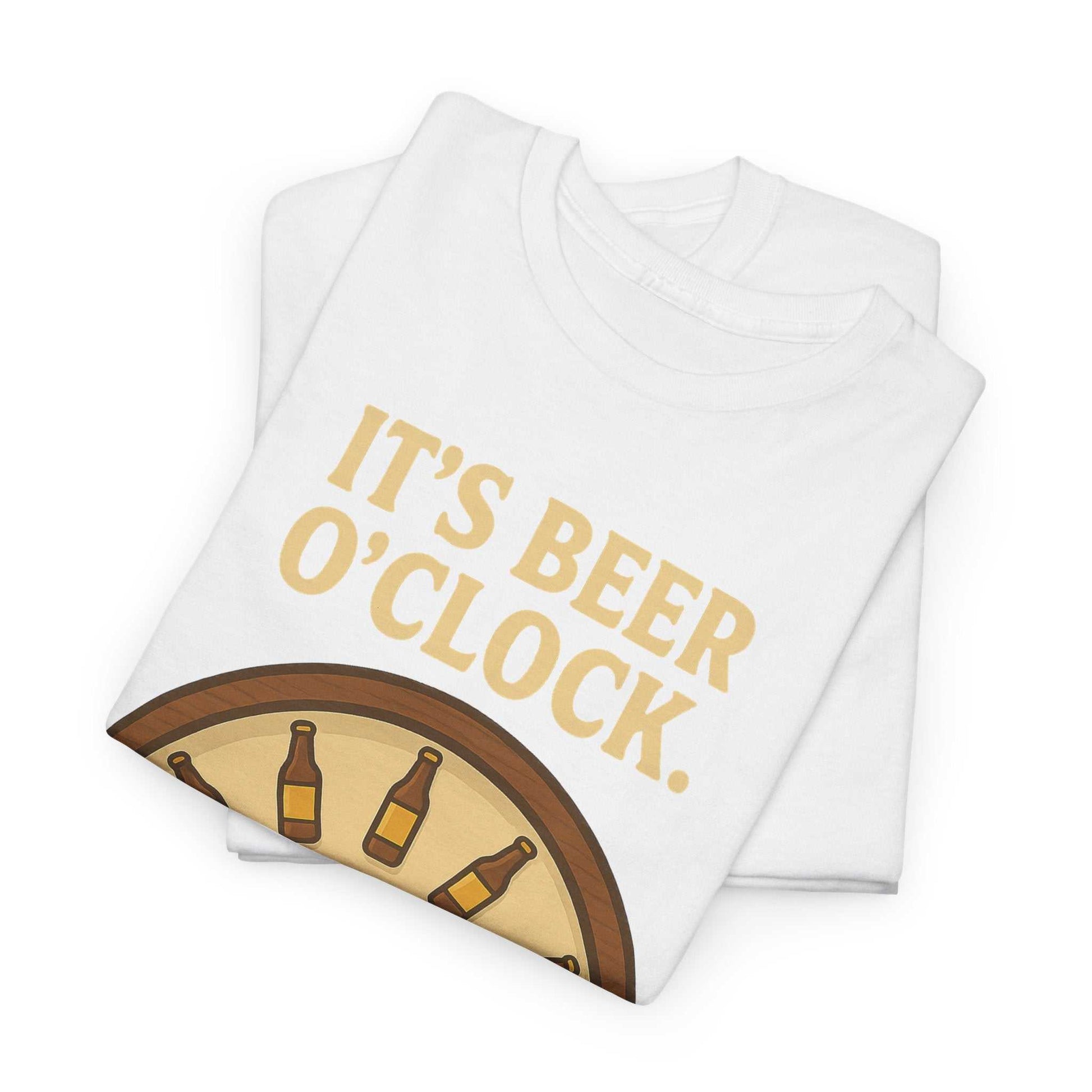 It’s Beer O’Clock Tee – Funny Unisex Cotton Beer Lover Shirt