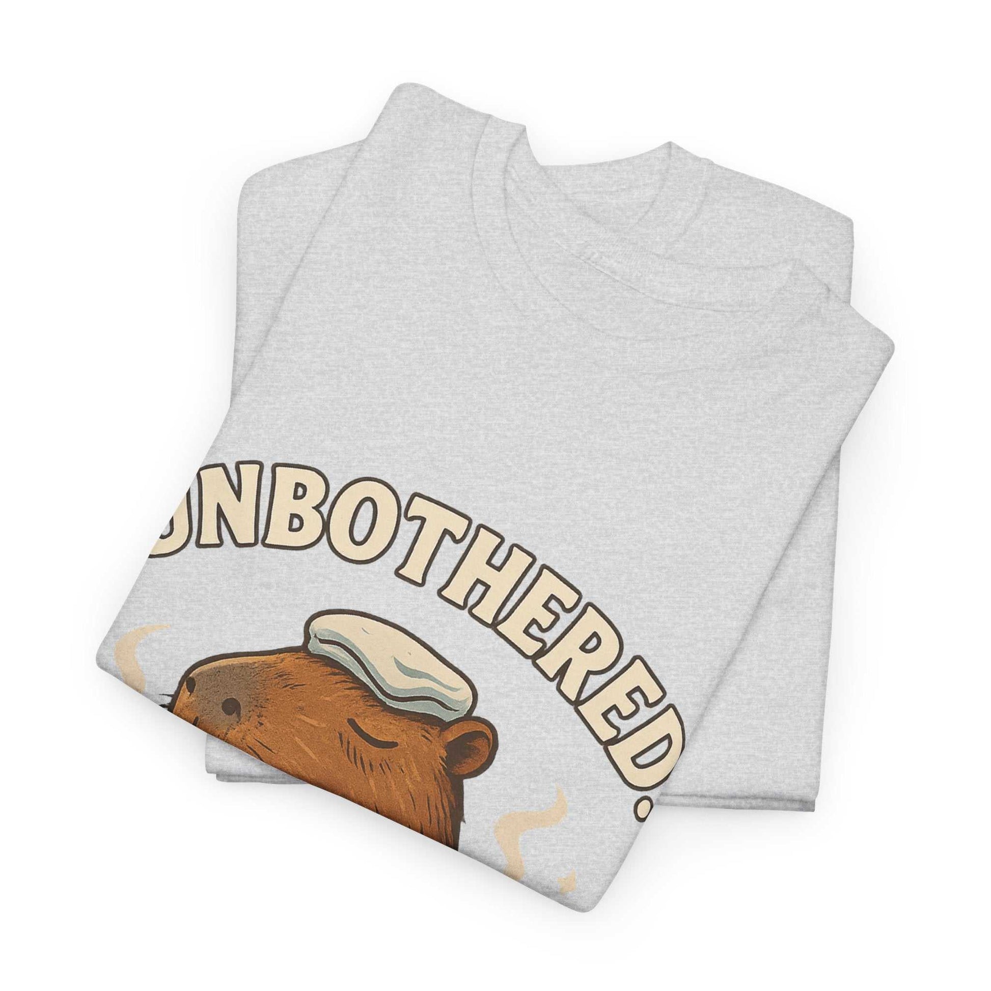 Unbothered Capybara Shirt – Funny Unisex Cotton Tee for Chill Vibes