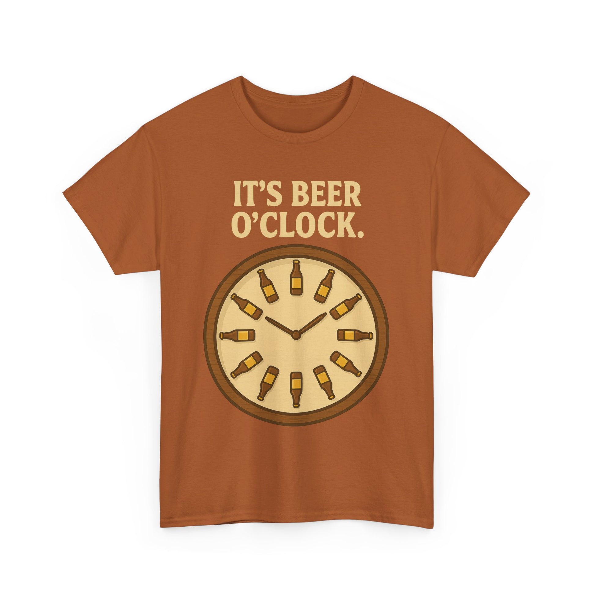 It’s Beer O’Clock Tee – Funny Unisex Cotton Beer Lover Shirt