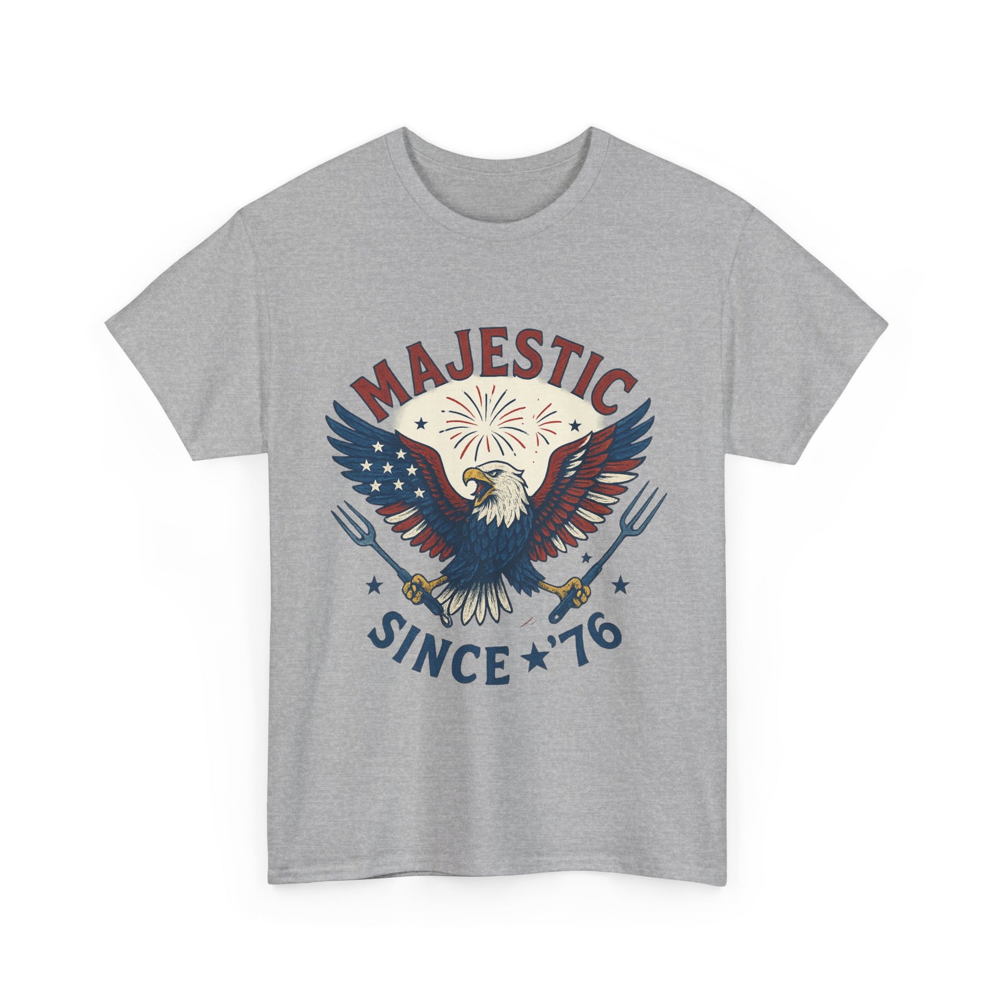 Majestic Eagle Since '76 T-Shirt – Vintage American Flag Tee for Men & Women, Patriotic USA Graphic Shirt