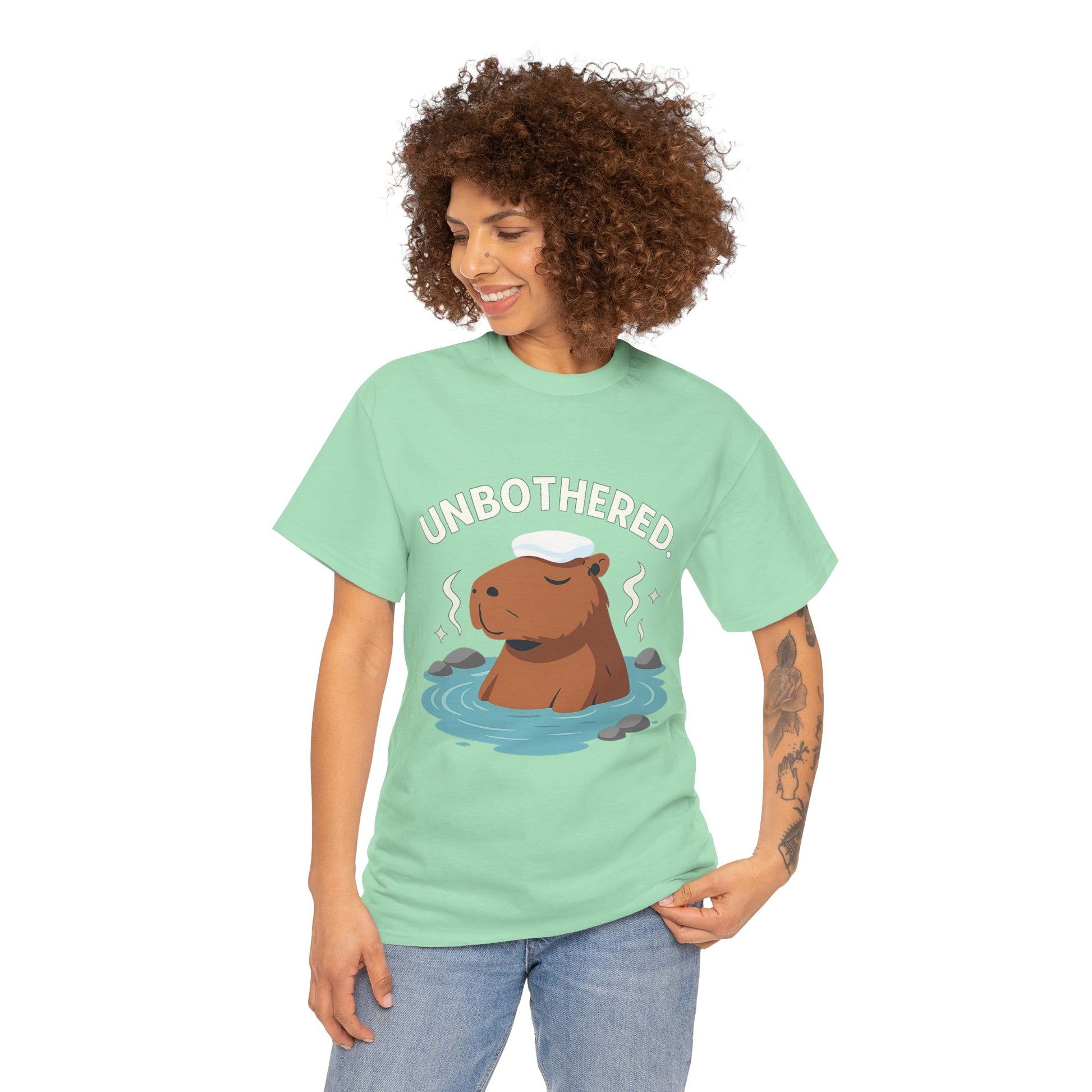 Chill Capybara Shirt – Unisex Heavy Cotton Tee with Relaxed Vibes