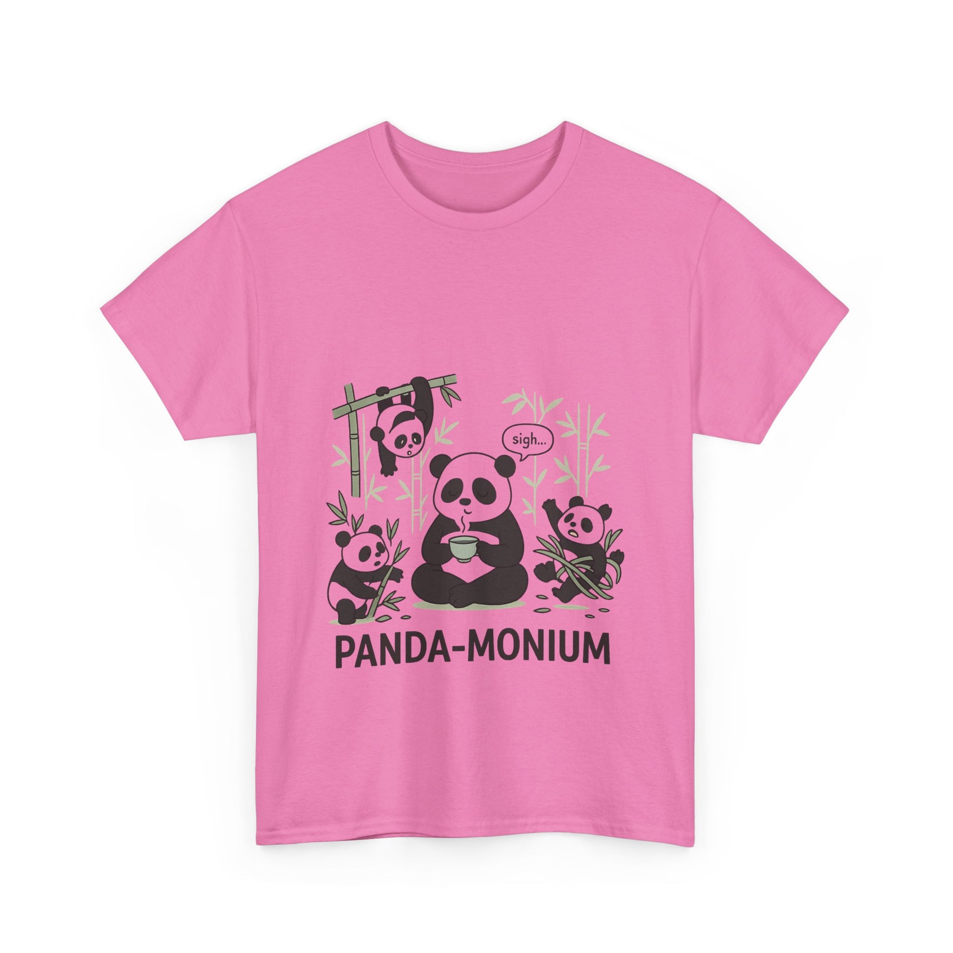 Unisex Panda-Monium T-Shirt – Fun Casual Wear for Animal Lovers