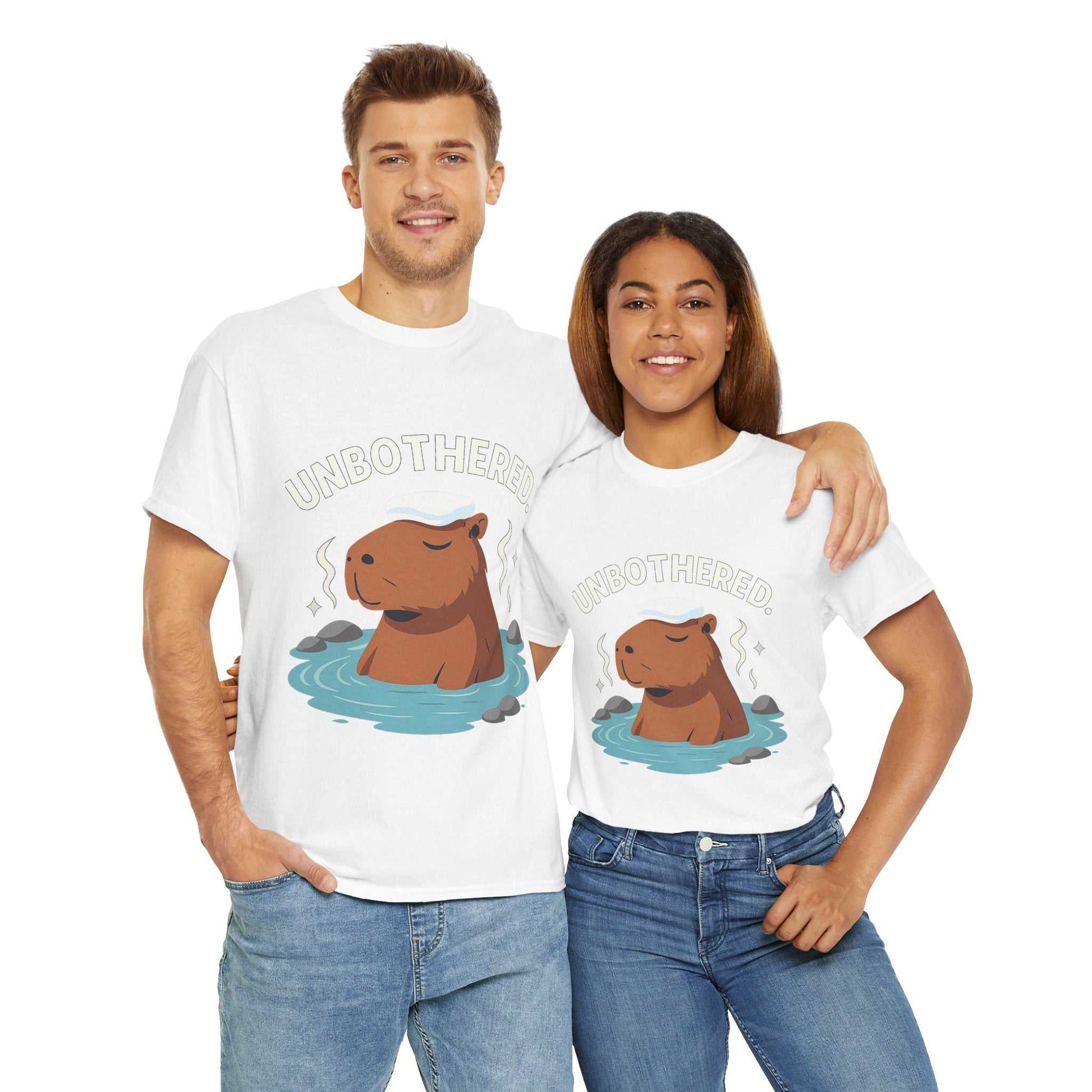 Chill Capybara Shirt – Unisex Heavy Cotton Tee with Relaxed Vibes