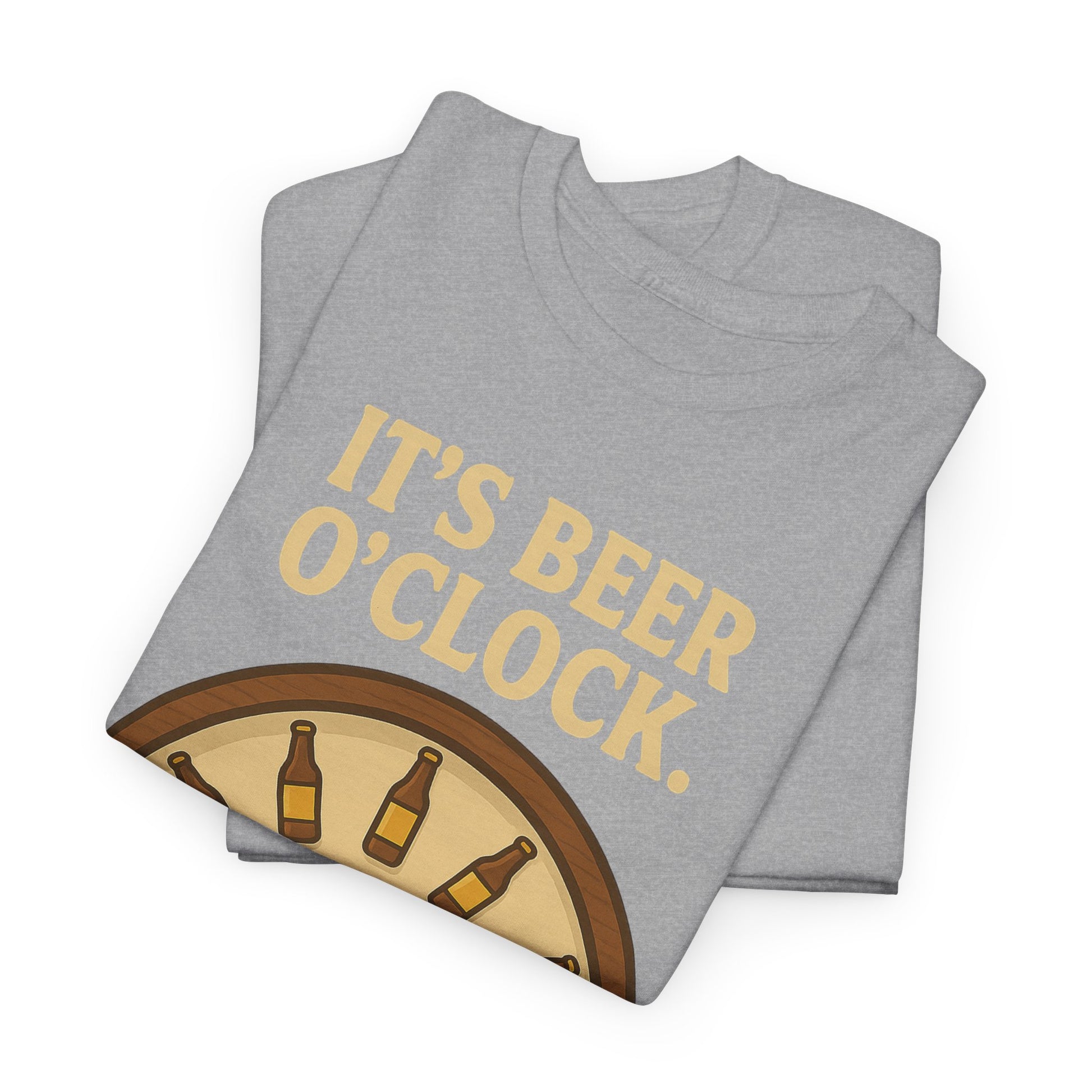 It’s Beer O’Clock Tee – Funny Unisex Cotton Beer Lover Shirt