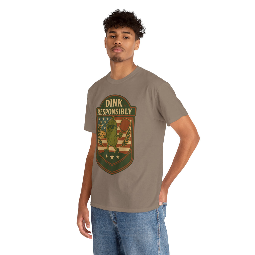 Dink Responsibly Pickleball T-Shirt – Funny Sports Tee