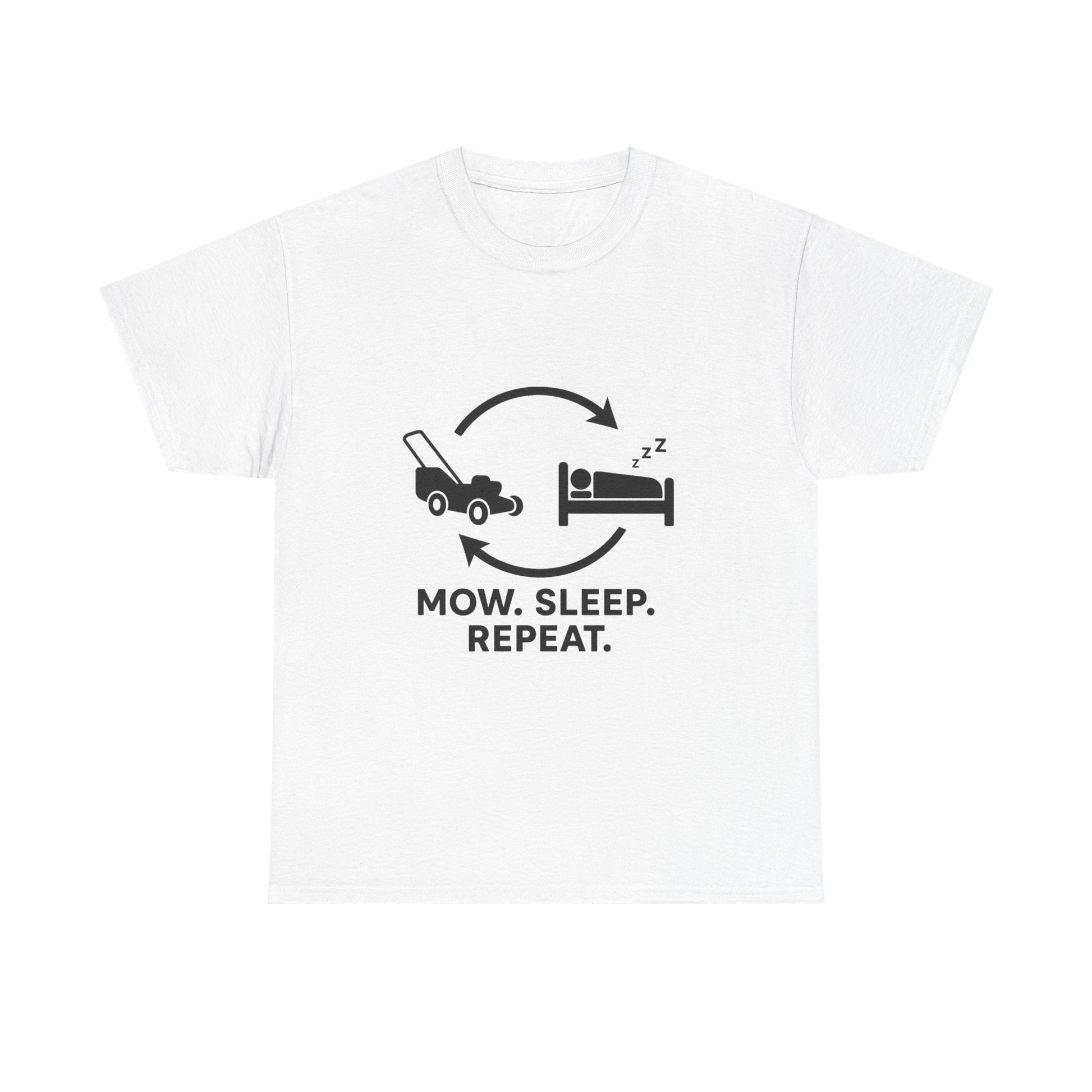 Mow. Sleep. Repeat. – Funny Lawn Care Tee for Yard Work Lovers