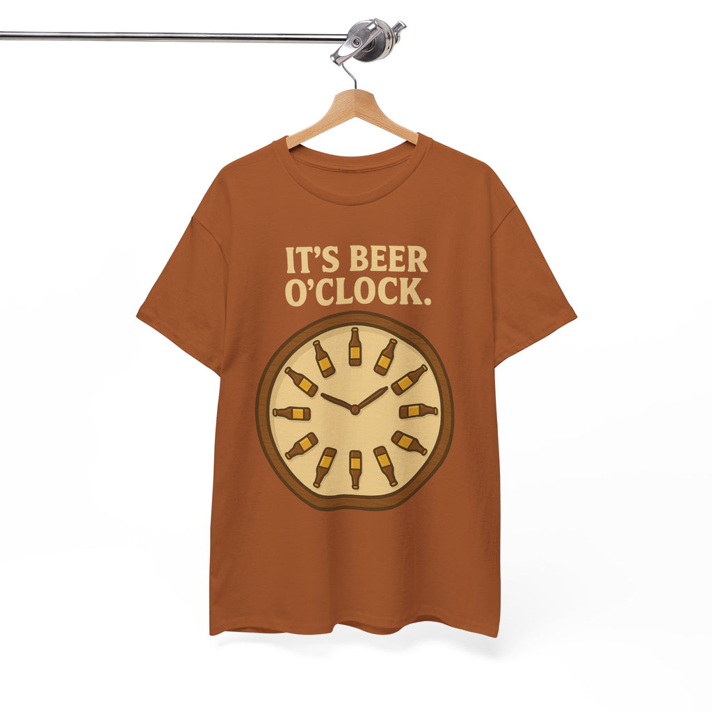 It’s Beer O’Clock Tee – Funny Unisex Cotton Beer Lover Shirt