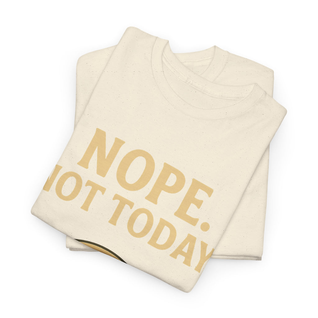 Lazy Cat "Nope. Not Today." Funny Graphic T-Shirt