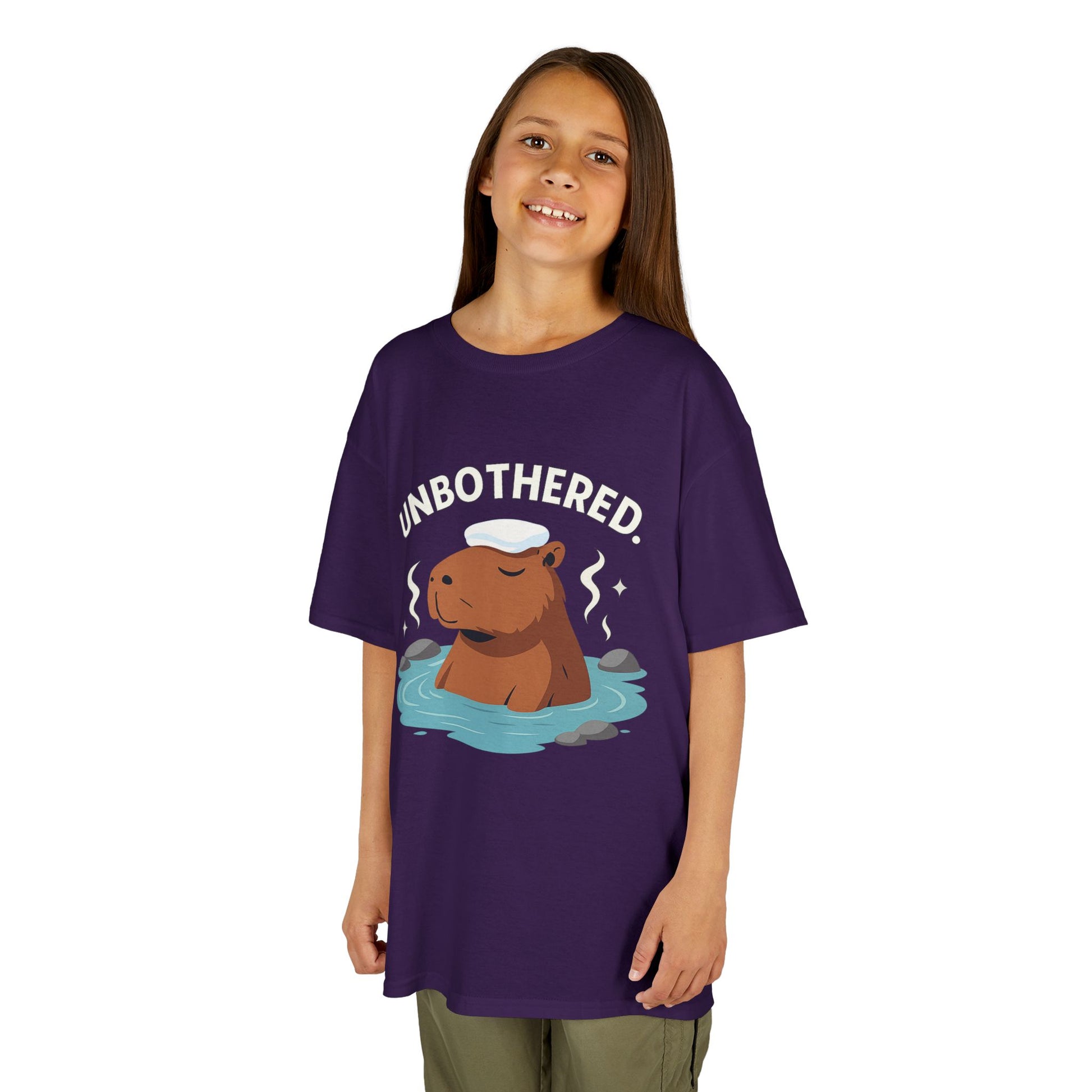 Chill Capybara Kids T-Shirt – Relaxed Vibe Unisex Heavy Cotton Tee
