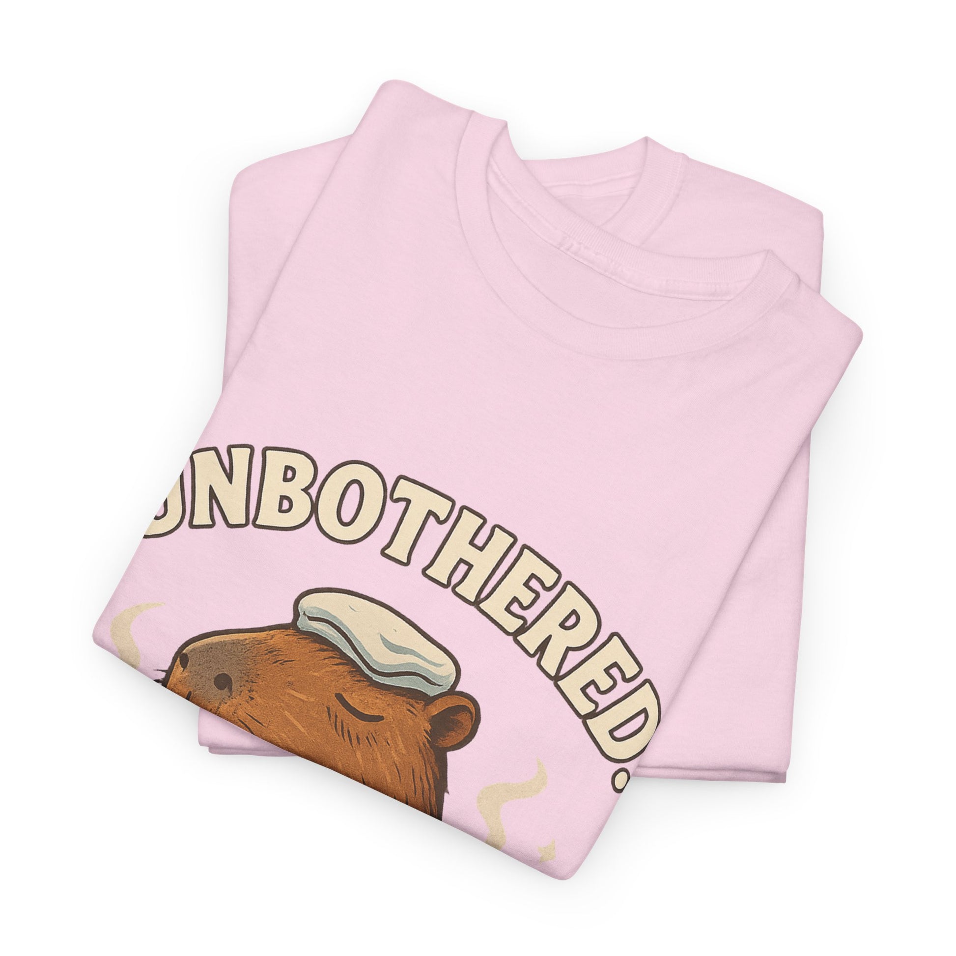 Unbothered Capybara Shirt – Funny Unisex Cotton Tee for Chill Vibes
