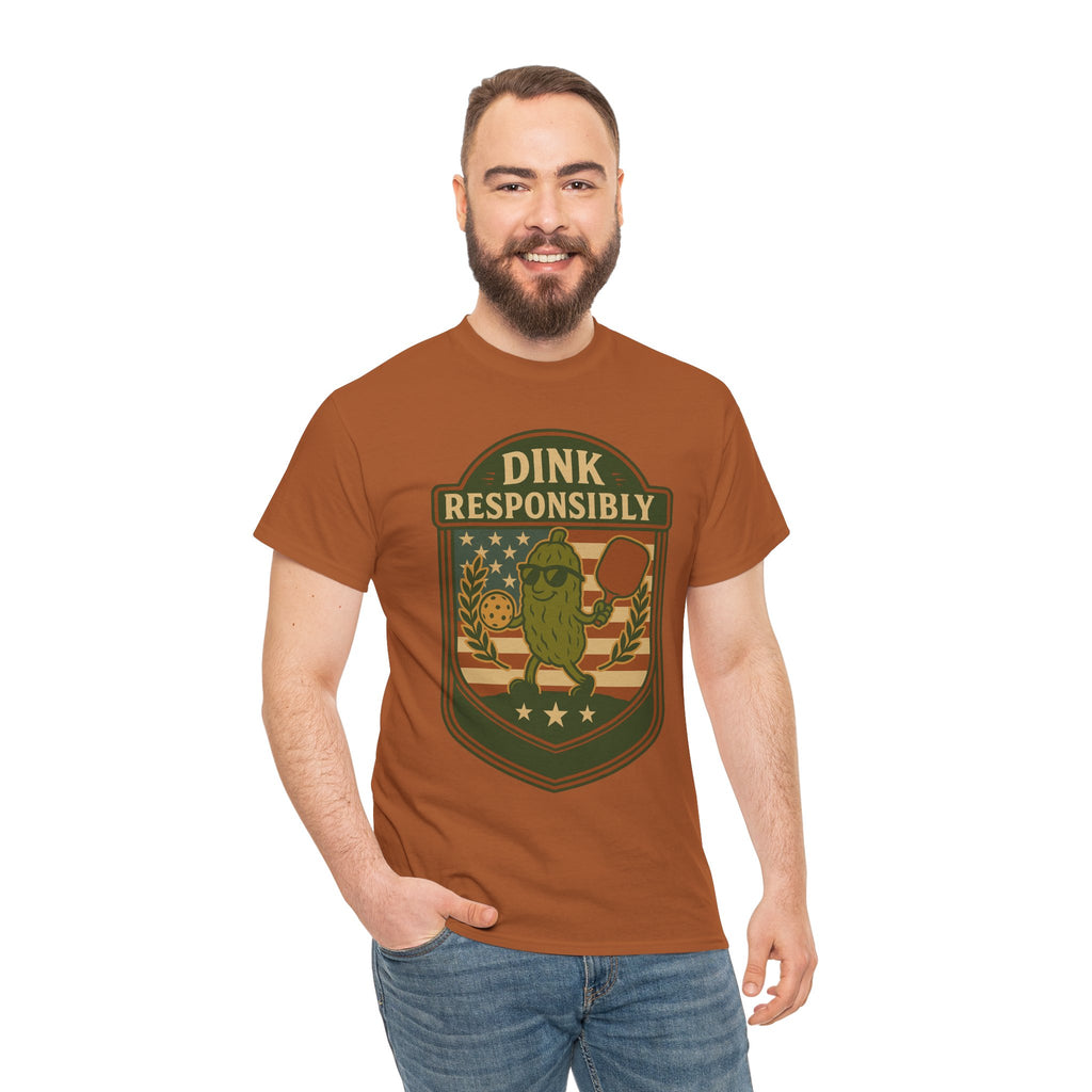 Dink Responsibly Pickleball T-Shirt – Funny Sports Tee