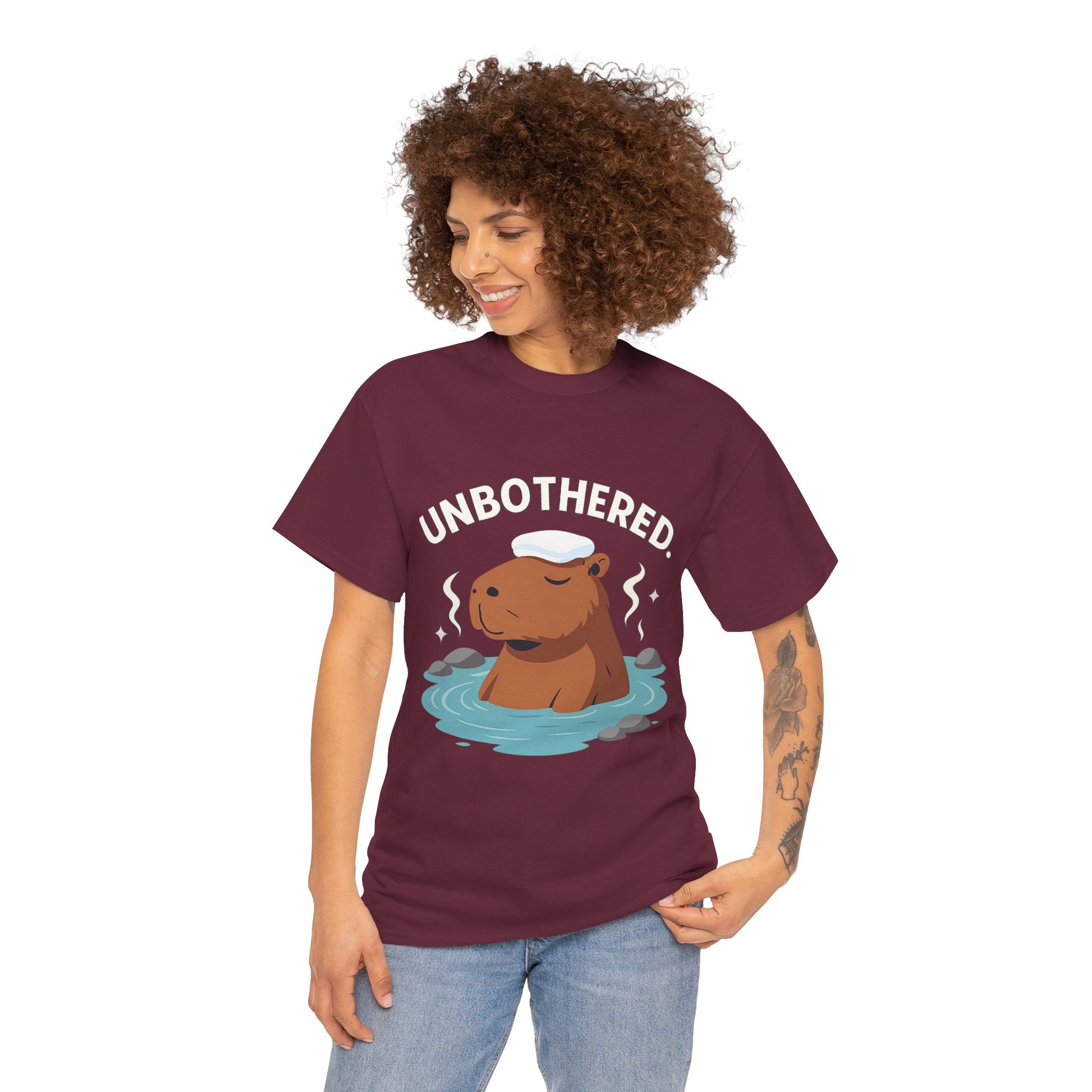 Chill Capybara Shirt – Unisex Heavy Cotton Tee with Relaxed Vibes