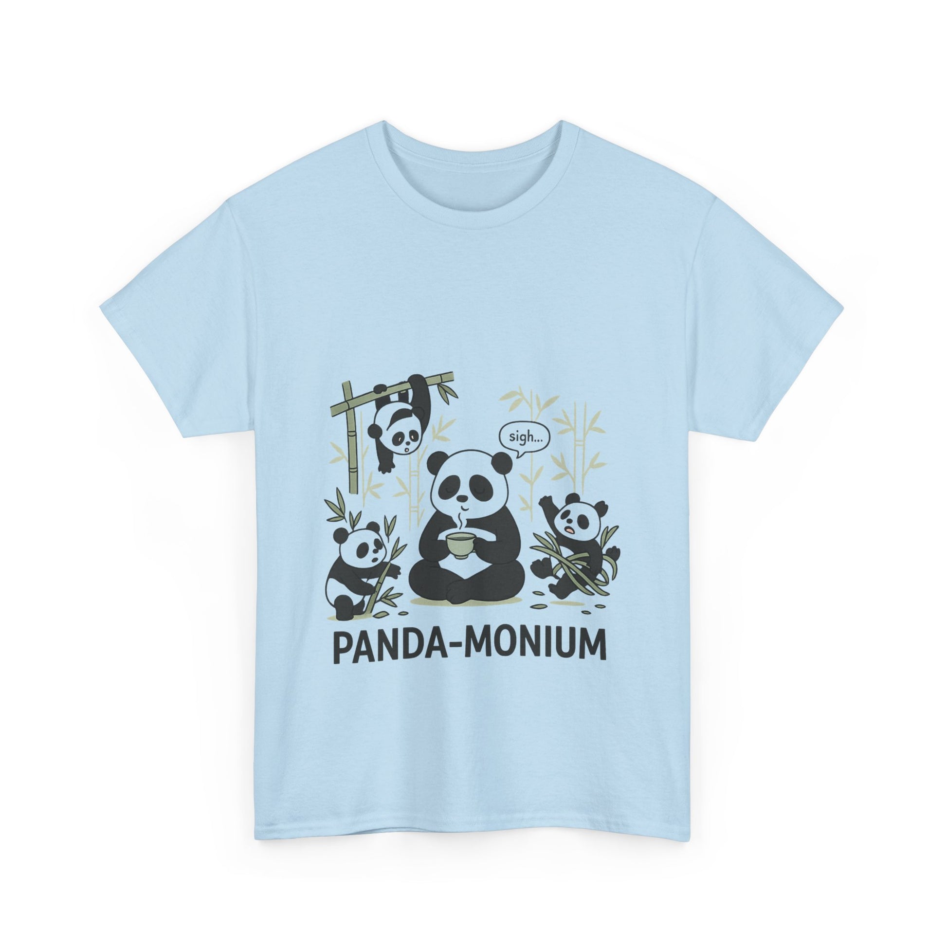 Unisex Panda-Monium T-Shirt – Fun Casual Wear for Animal Lovers