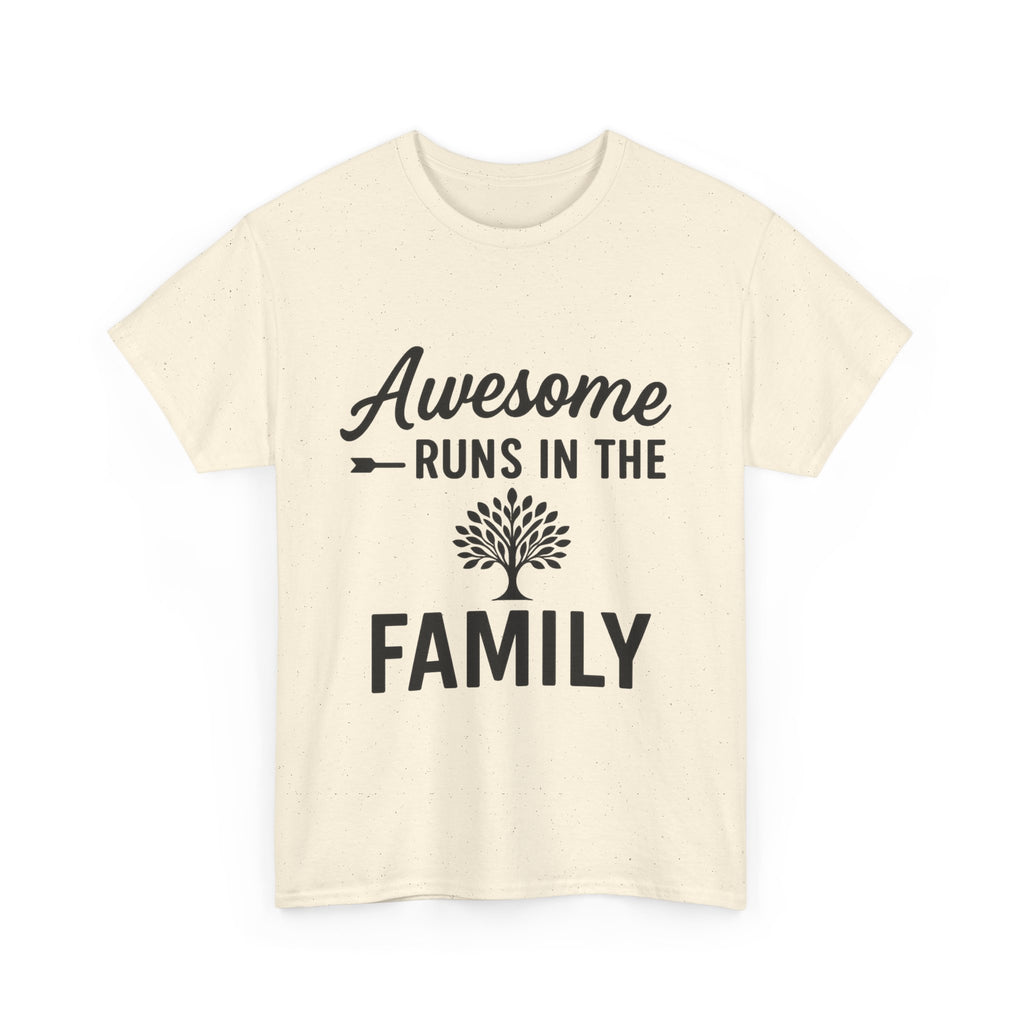 Awesome Runs In The Family – Unisex Cotton Family T-Shirt