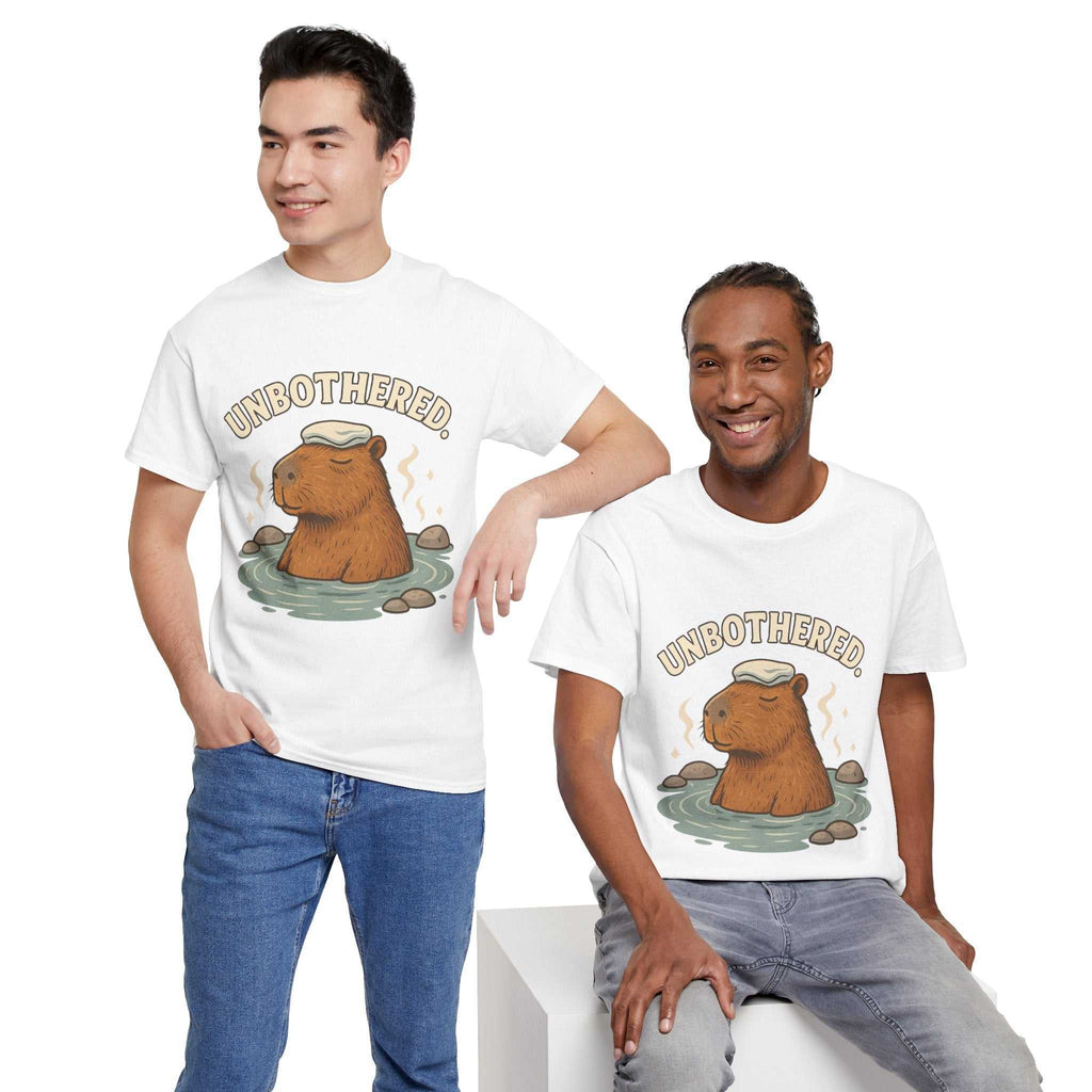 Unbothered Capybara Shirt – Funny Unisex Cotton Tee for Chill Vibes