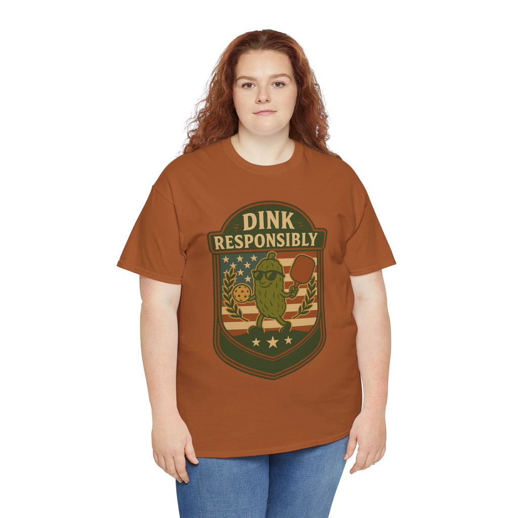 Dink Responsibly Pickleball T-Shirt – Funny Sports Tee