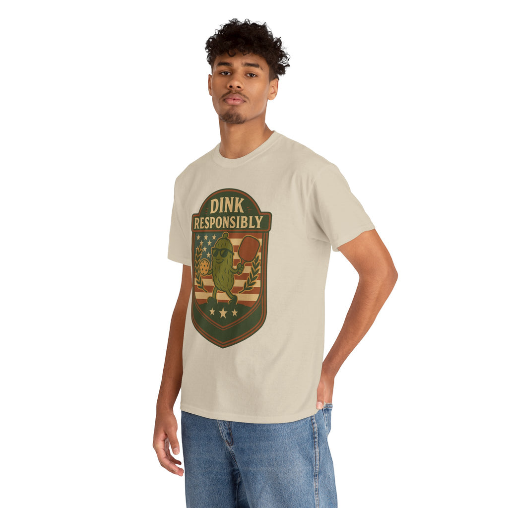 Dink Responsibly Pickleball T-Shirt – Funny Sports Tee