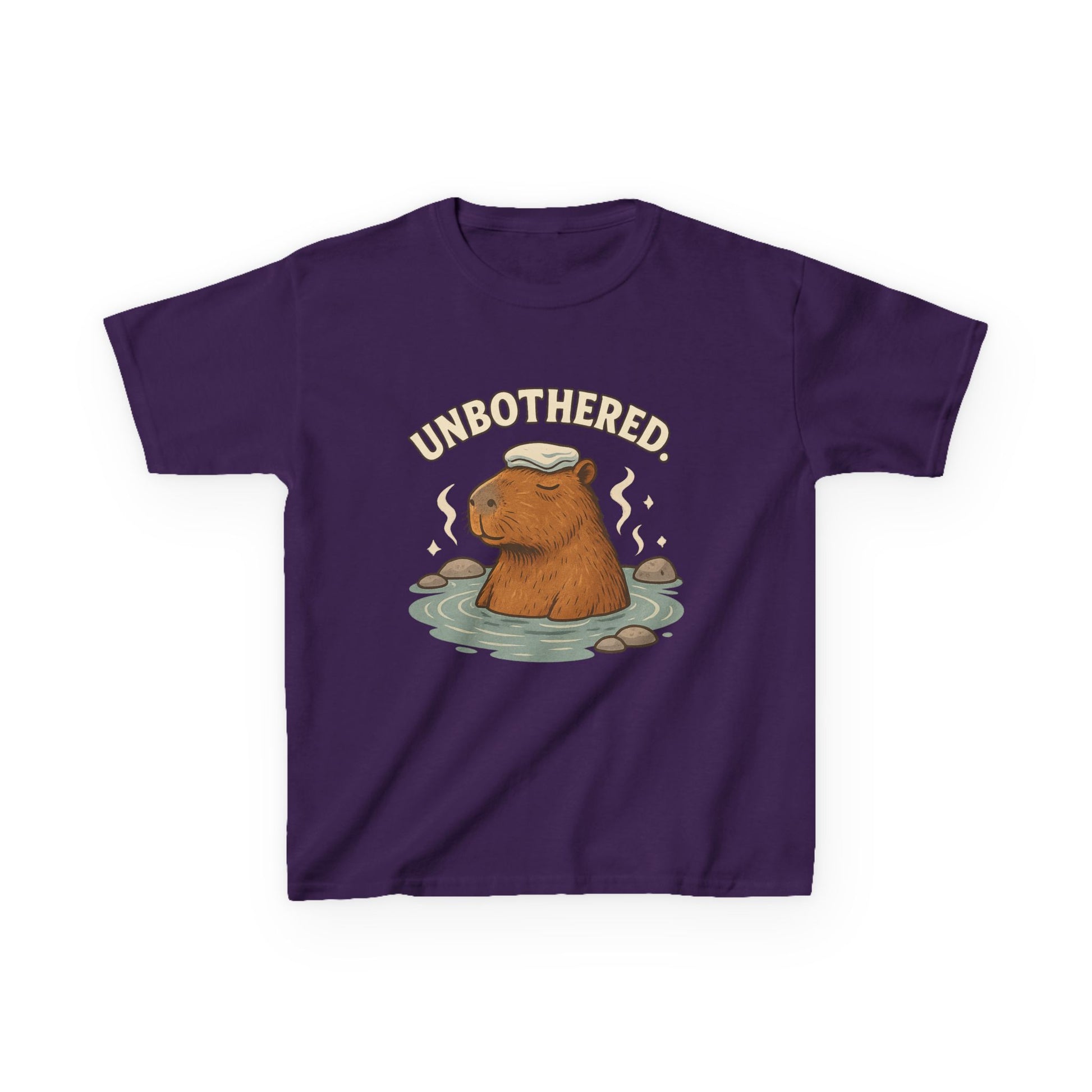 Unbothered Capybara T-Shirt for Kids – Funny Chill Animal Graphic Tee | Soft Cotton Unisex Fit