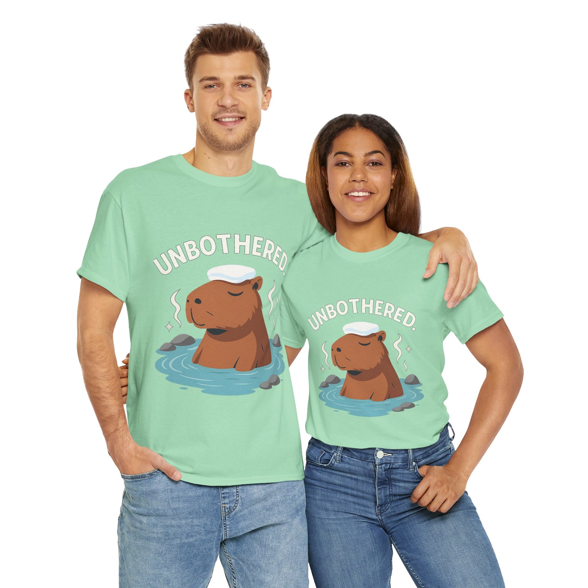 Chill Capybara Shirt – Unisex Heavy Cotton Tee with Relaxed Vibes