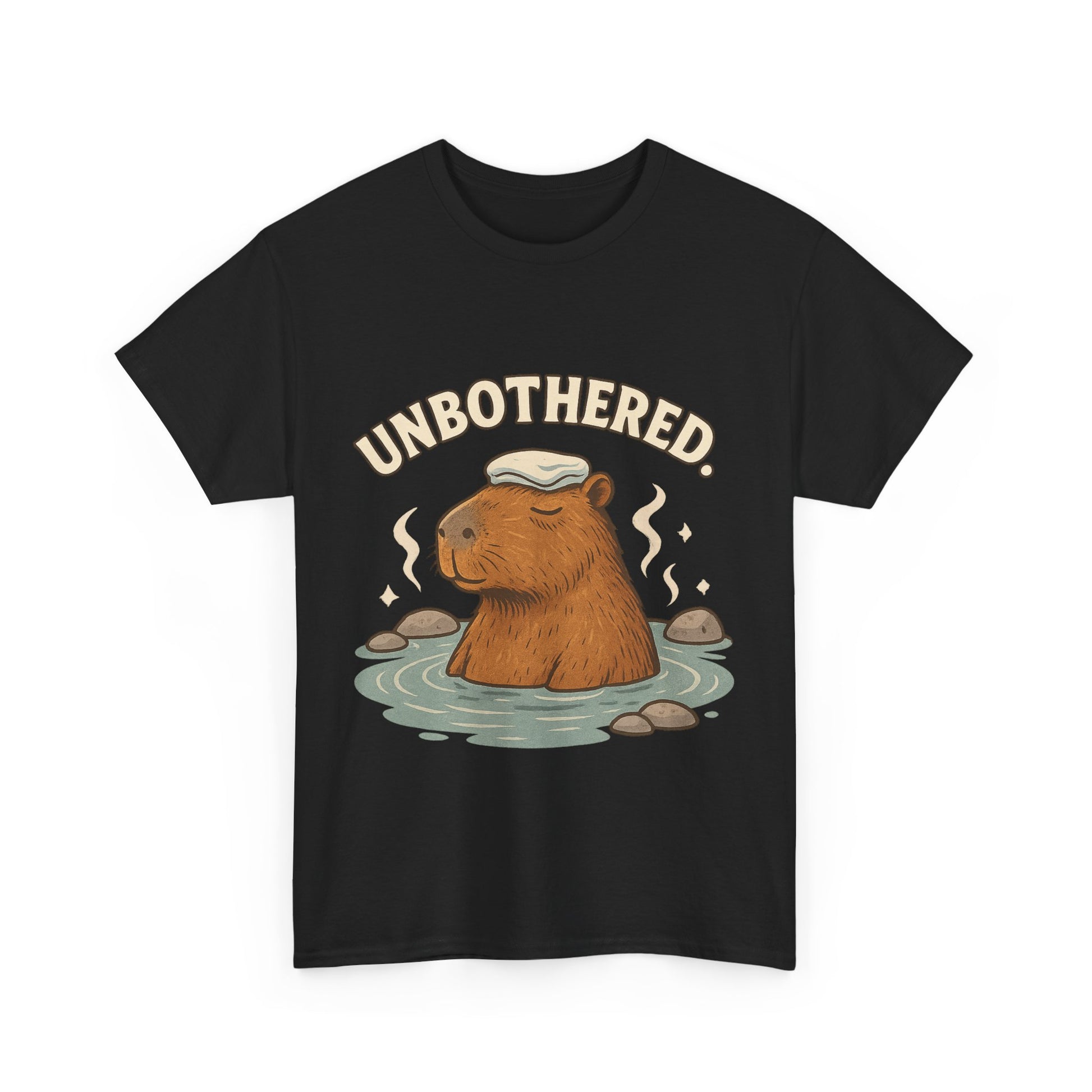 Unbothered Capybara Shirt – Funny Unisex Cotton Tee for Chill Vibes