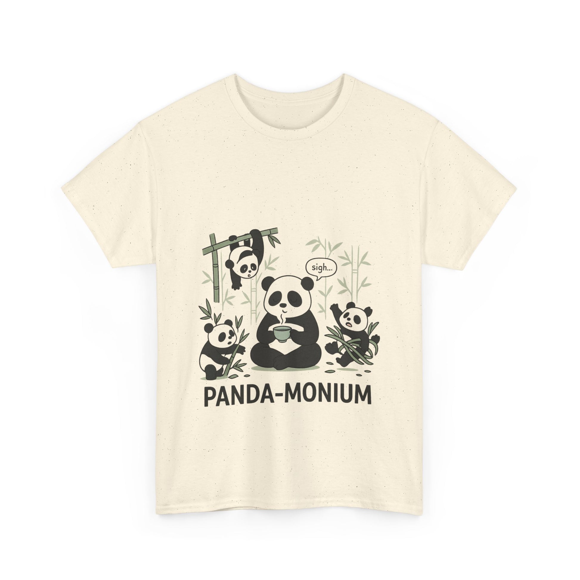 Unisex Panda-Monium T-Shirt – Fun Casual Wear for Animal Lovers