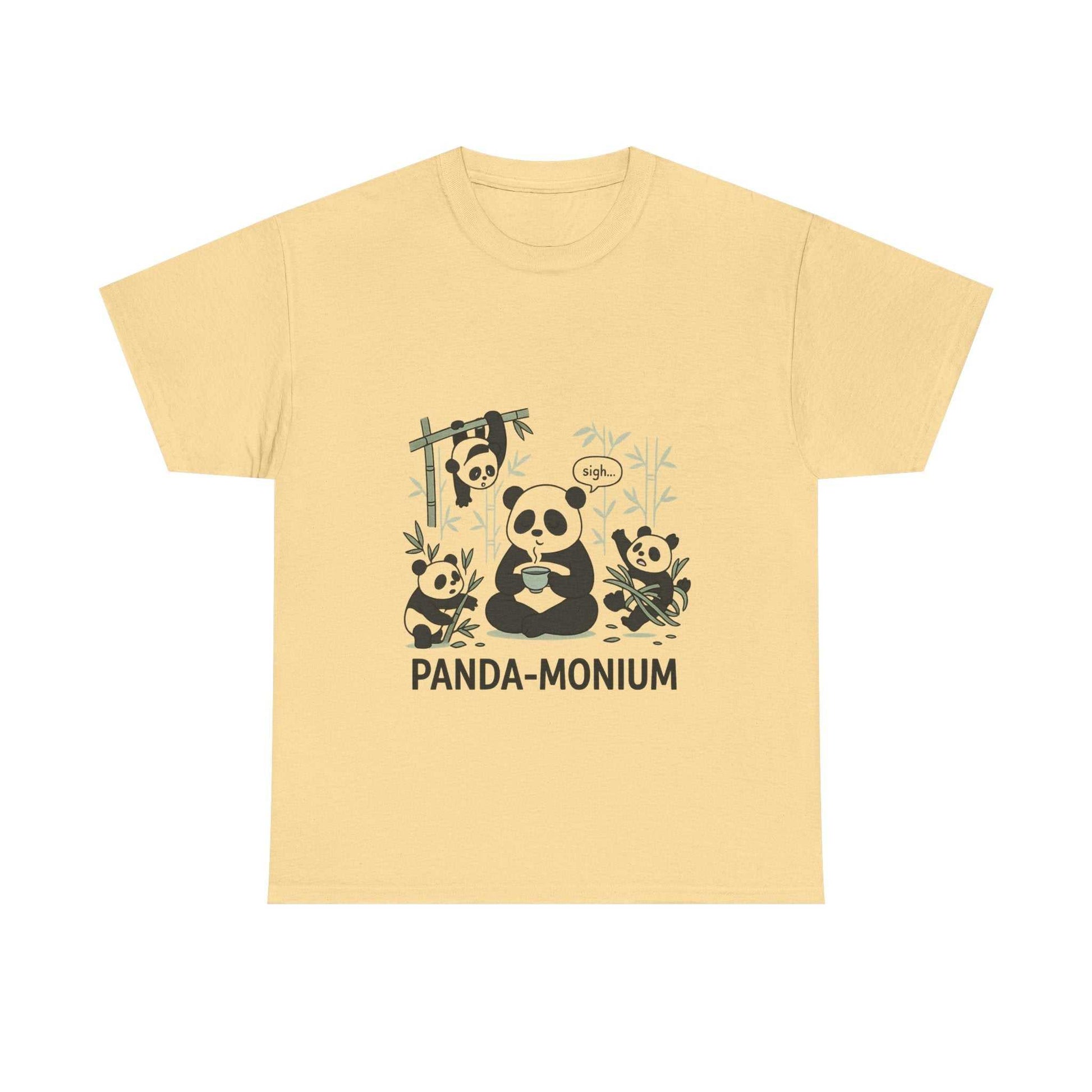 Unisex Panda-Monium T-Shirt – Fun Casual Wear for Animal Lovers