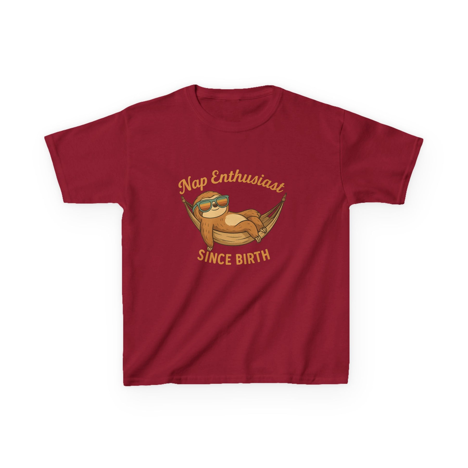 Nap Enthusiast – Vintage Sloth T-Shirt for Kids | Funny Lazy Unisex Cotton Tee