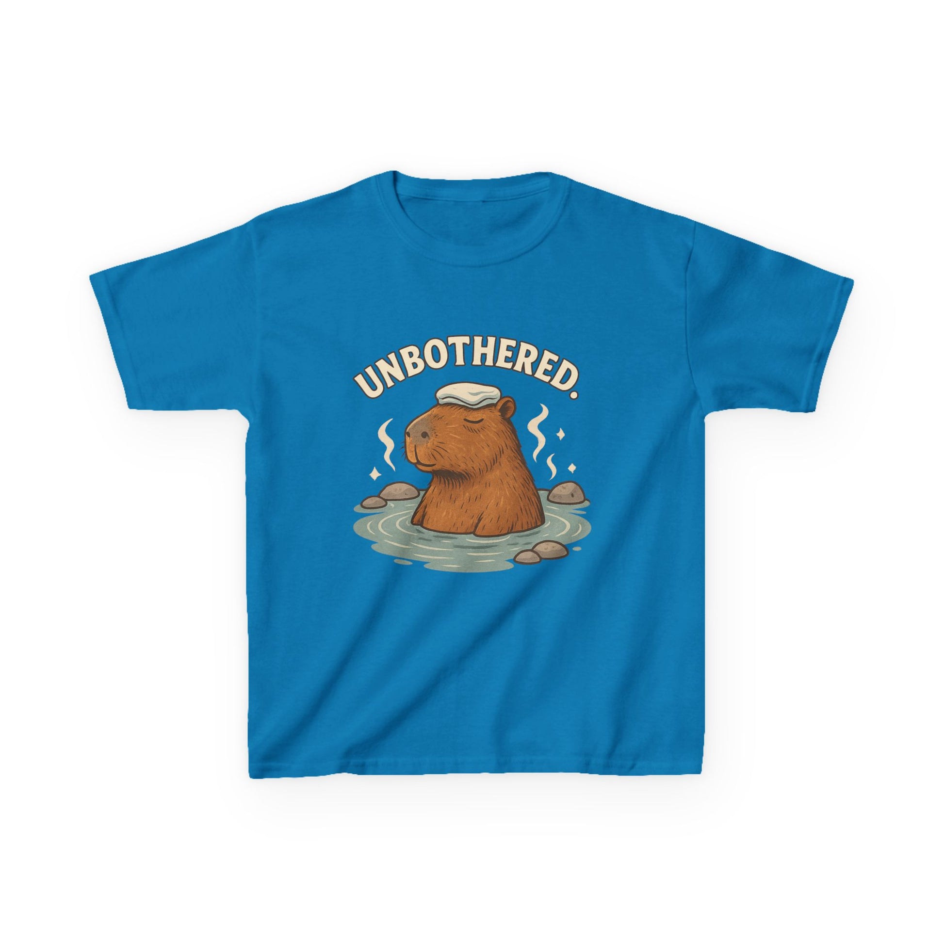 Unbothered Capybara T-Shirt for Kids – Funny Chill Animal Graphic Tee | Soft Cotton Unisex Fit
