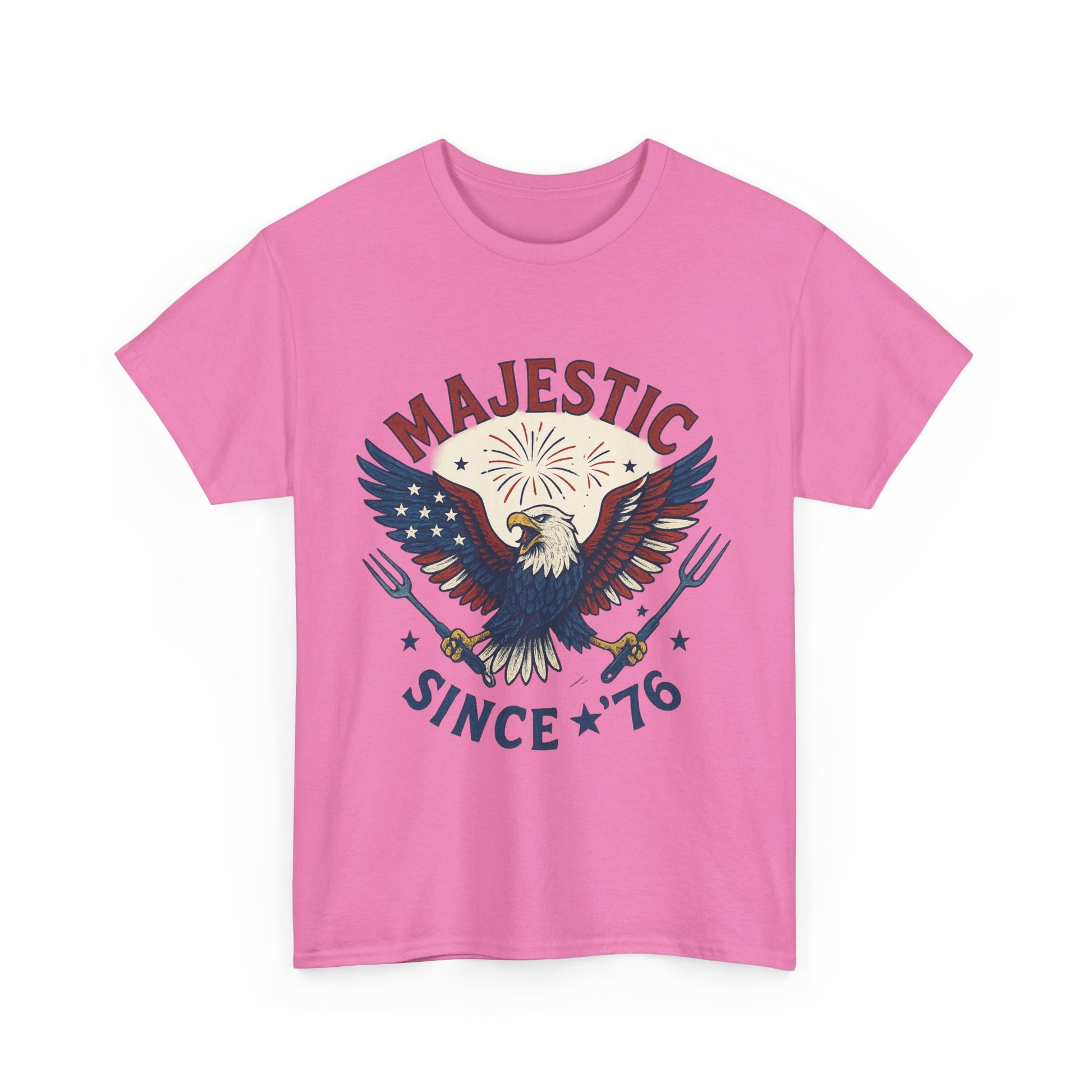 Majestic Eagle Since '76 T-Shirt – Vintage American Flag Tee for Men & Women, Patriotic USA Graphic Shirt
