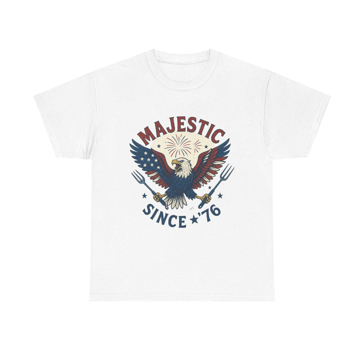Majestic Eagle Since '76 T-Shirt – Vintage American Flag Tee for Men & Women, Patriotic USA Graphic Shirt