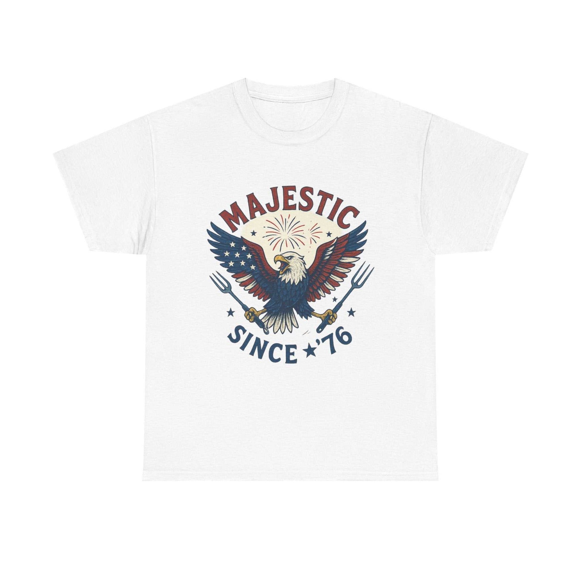 Majestic Eagle Since '76 T-Shirt – Vintage American Flag Tee for Men & Women, Patriotic USA Graphic Shirt
