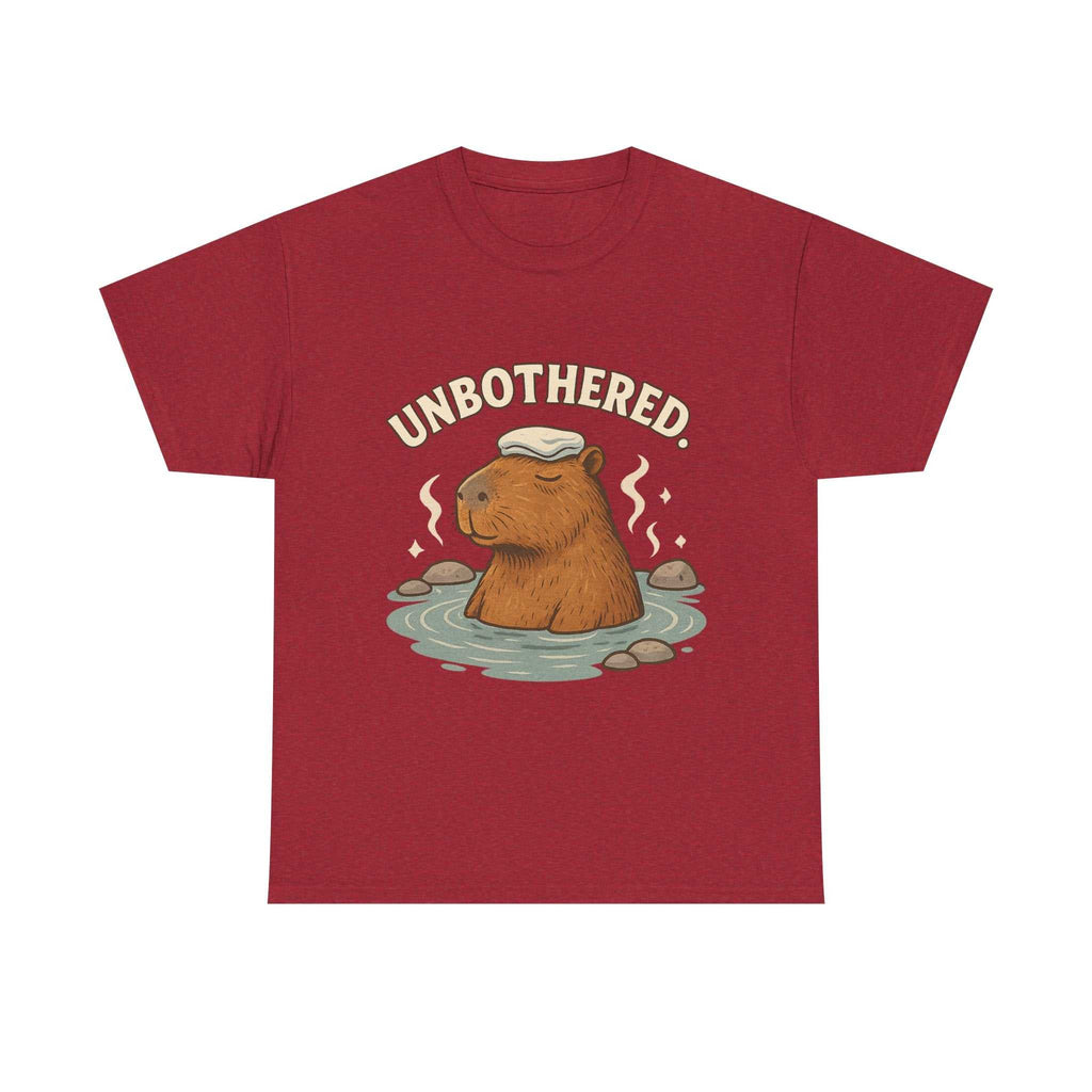 Unbothered Capybara Shirt – Funny Unisex Cotton Tee for Chill Vibes