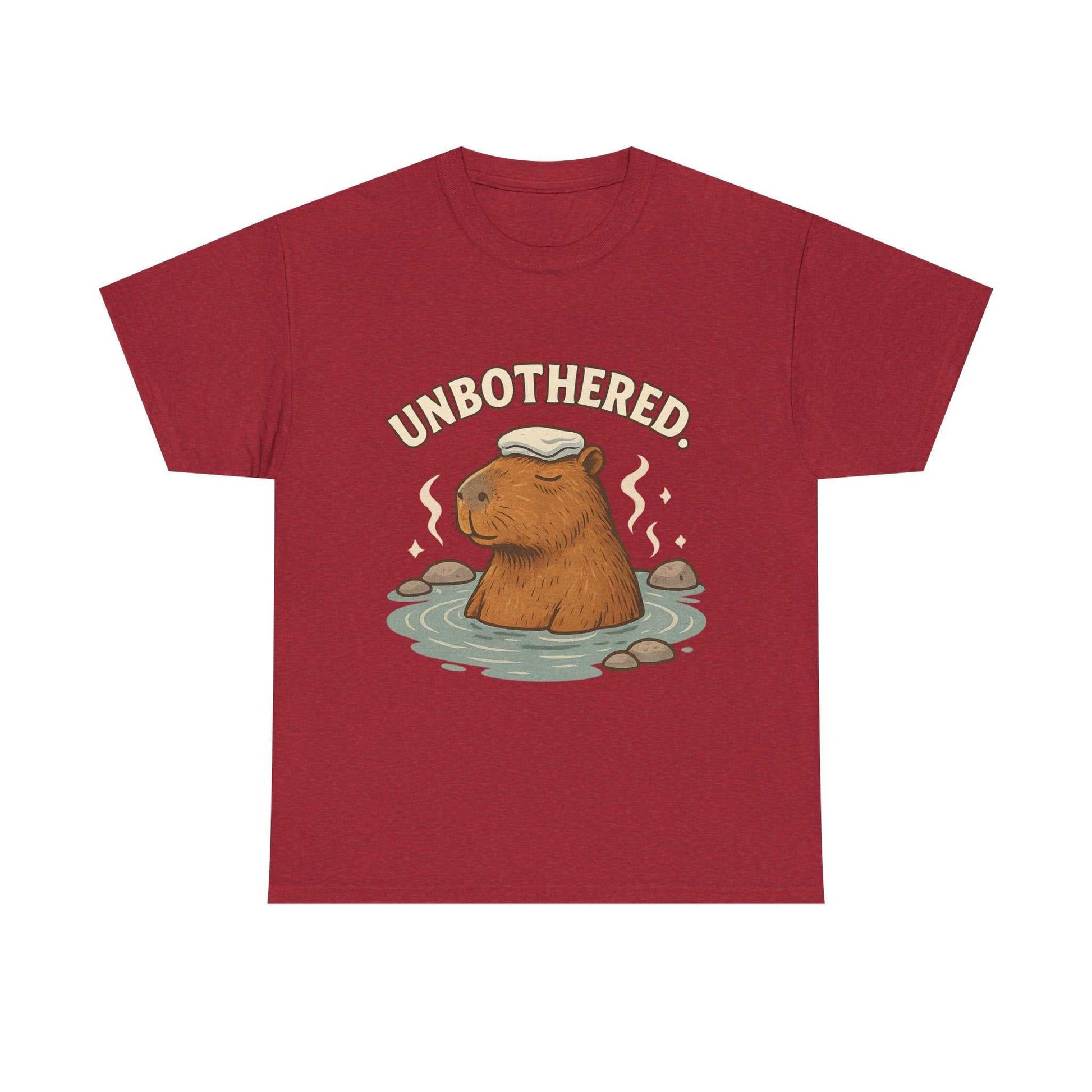 Unbothered Capybara Shirt – Funny Unisex Cotton Tee for Chill Vibes