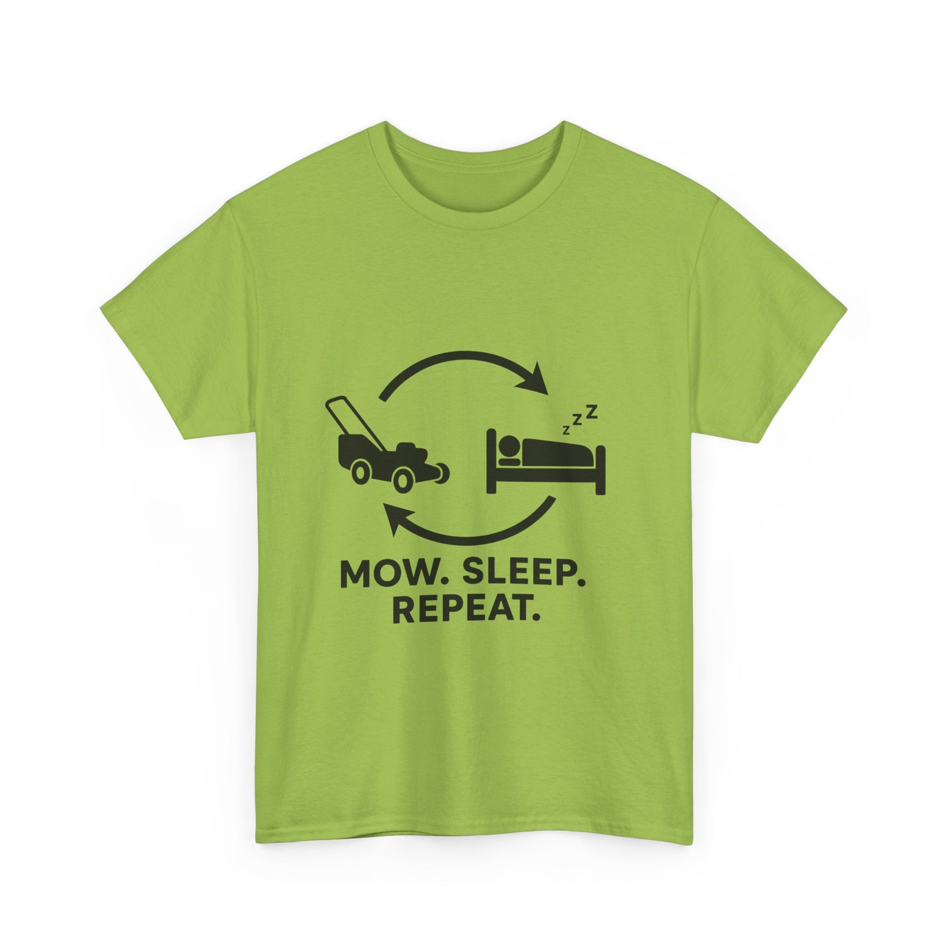 Mow. Sleep. Repeat. – Funny Lawn Care Tee for Yard Work Lovers