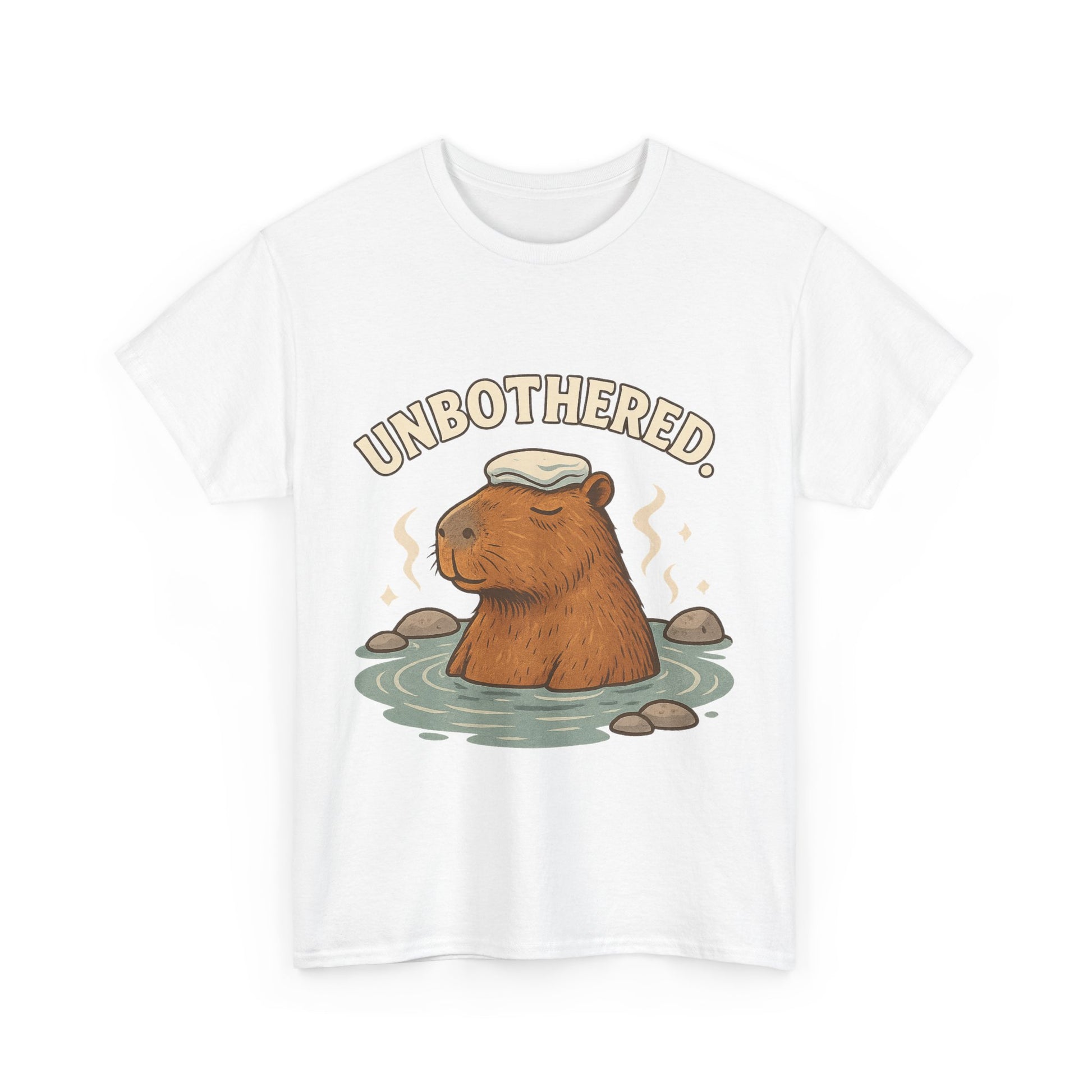 Unbothered Capybara Shirt – Funny Unisex Cotton Tee for Chill Vibes