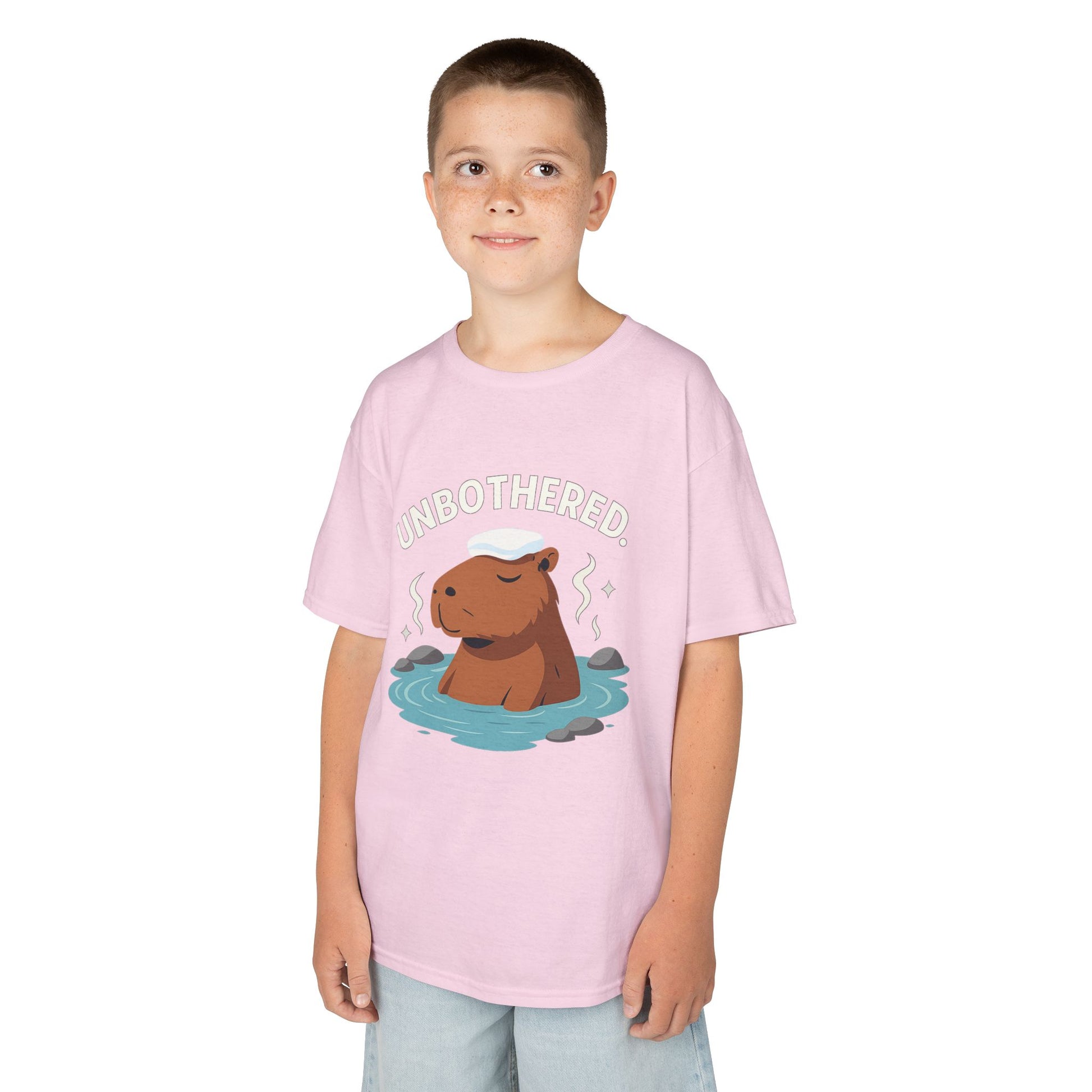 Chill Capybara Kids T-Shirt – Relaxed Vibe Unisex Heavy Cotton Tee