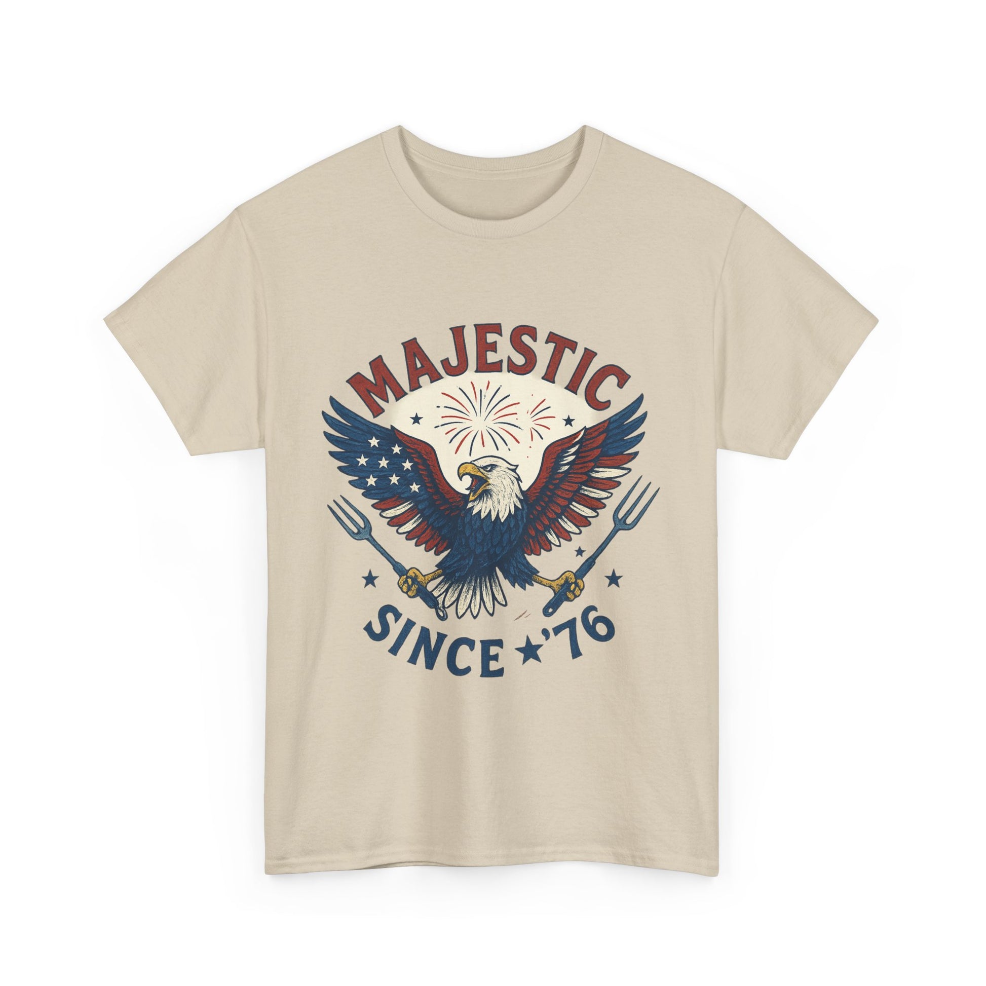 Majestic Eagle Since '76 T-Shirt – Vintage American Flag Tee for Men & Women, Patriotic USA Graphic Shirt