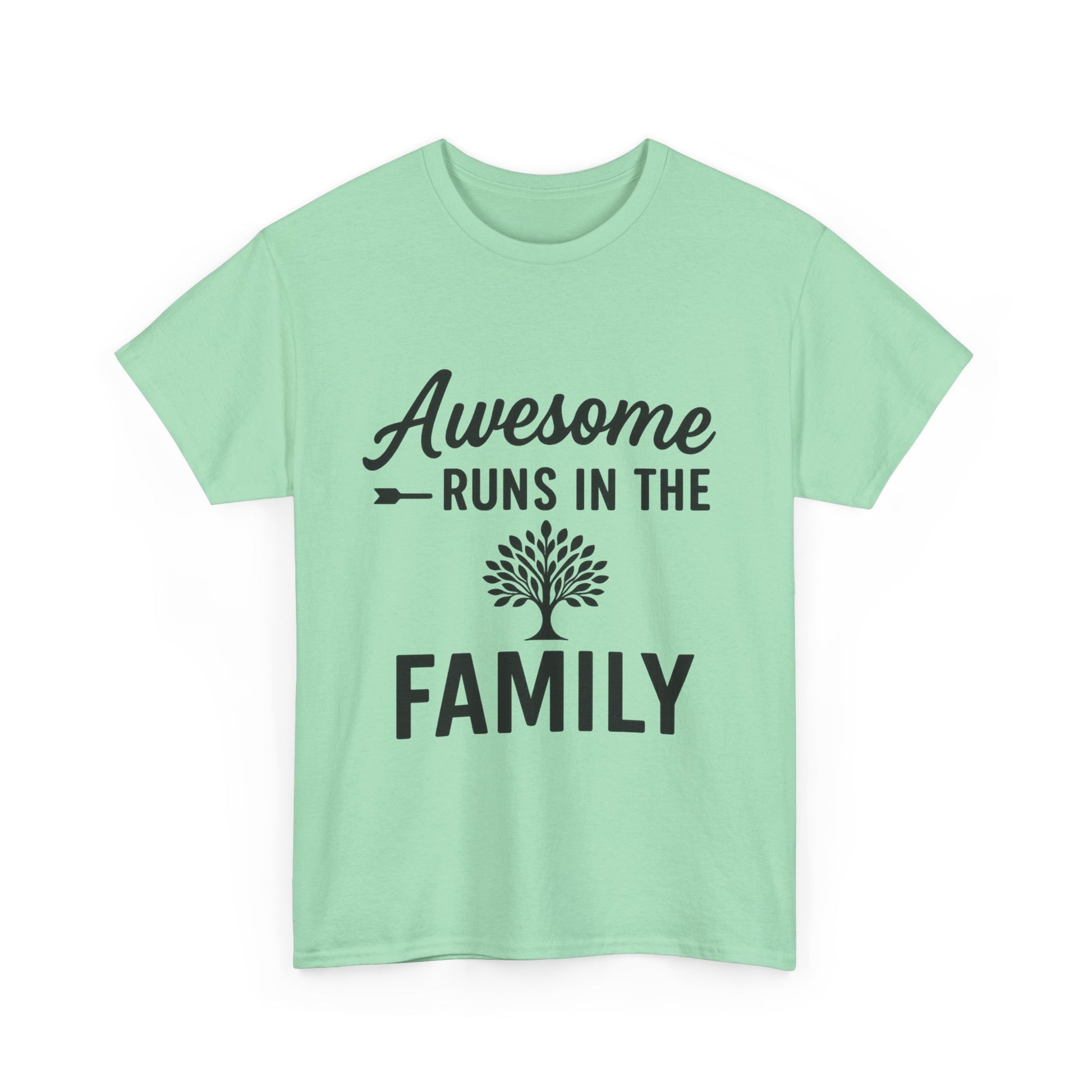 Awesome Runs In The Family – Unisex Cotton Family T-Shirt