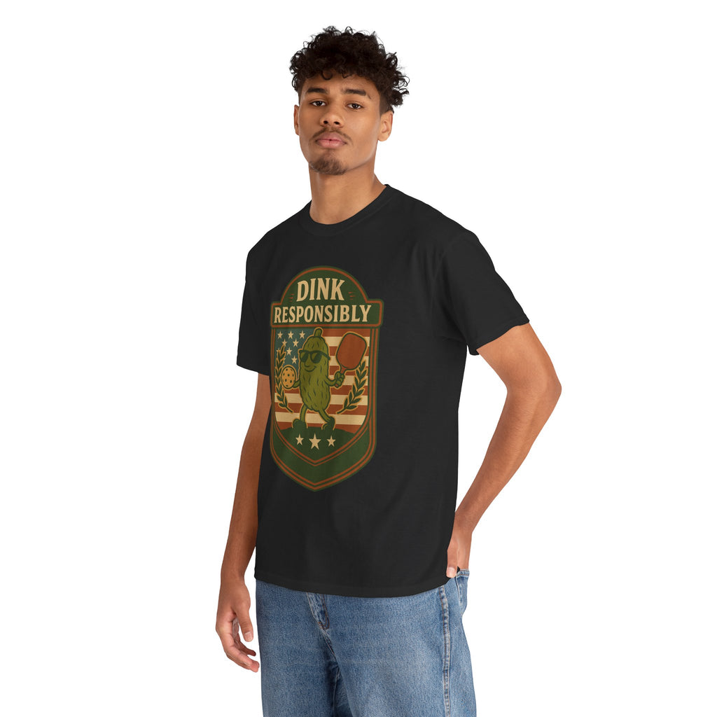 Dink Responsibly Pickleball T-Shirt – Funny Sports Tee