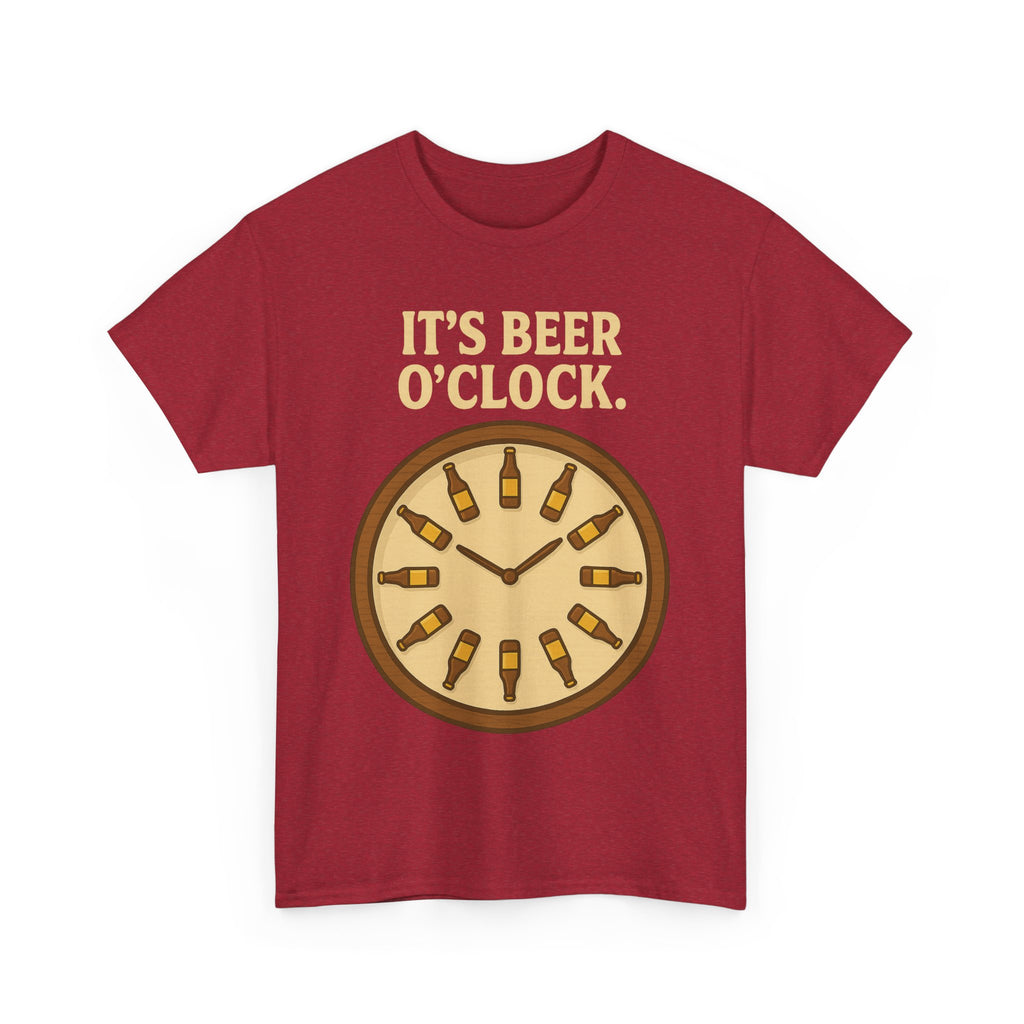 It’s Beer O’Clock Tee – Funny Unisex Cotton Beer Lover Shirt