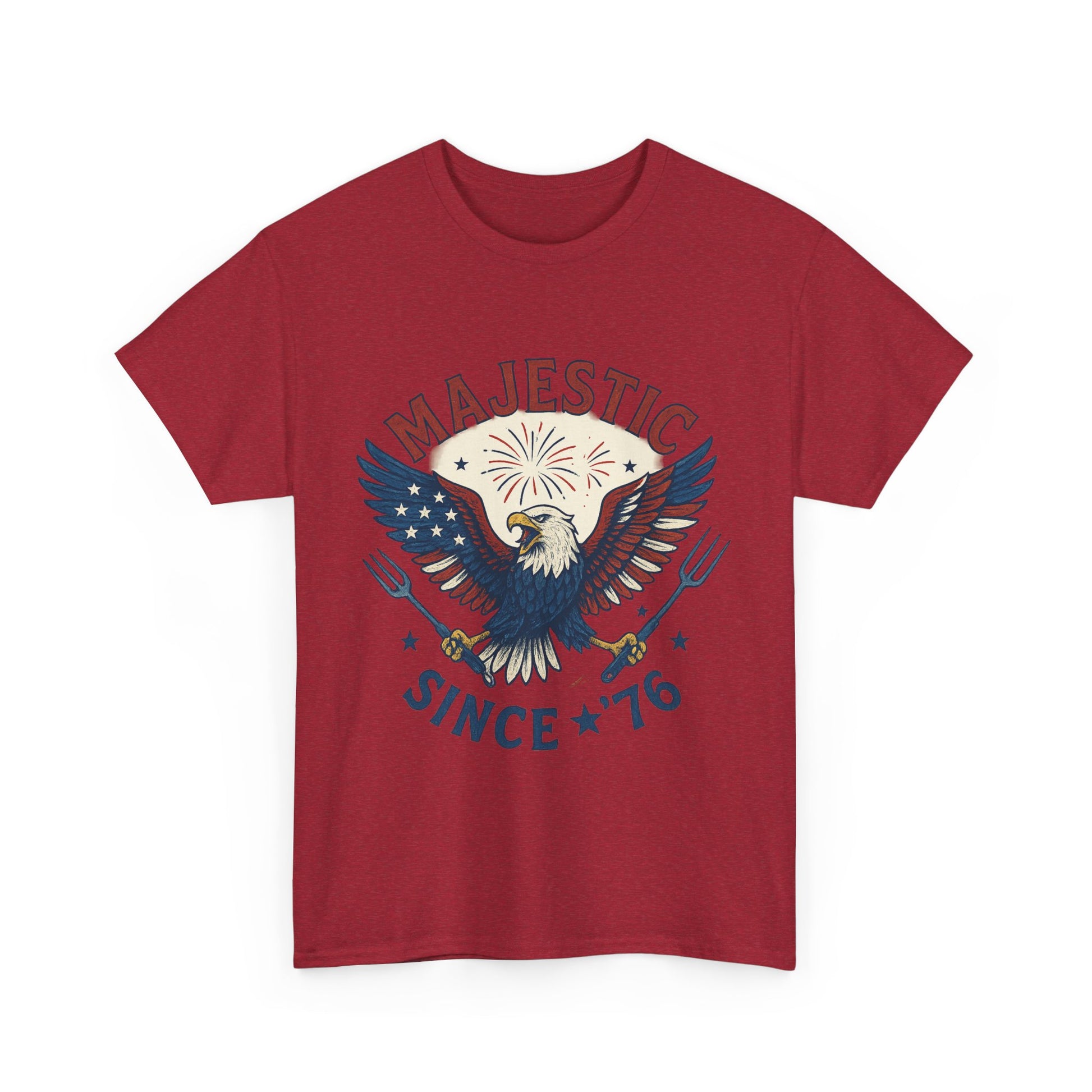 Majestic Eagle Since '76 T-Shirt – Vintage American Flag Tee for Men & Women, Patriotic USA Graphic Shirt