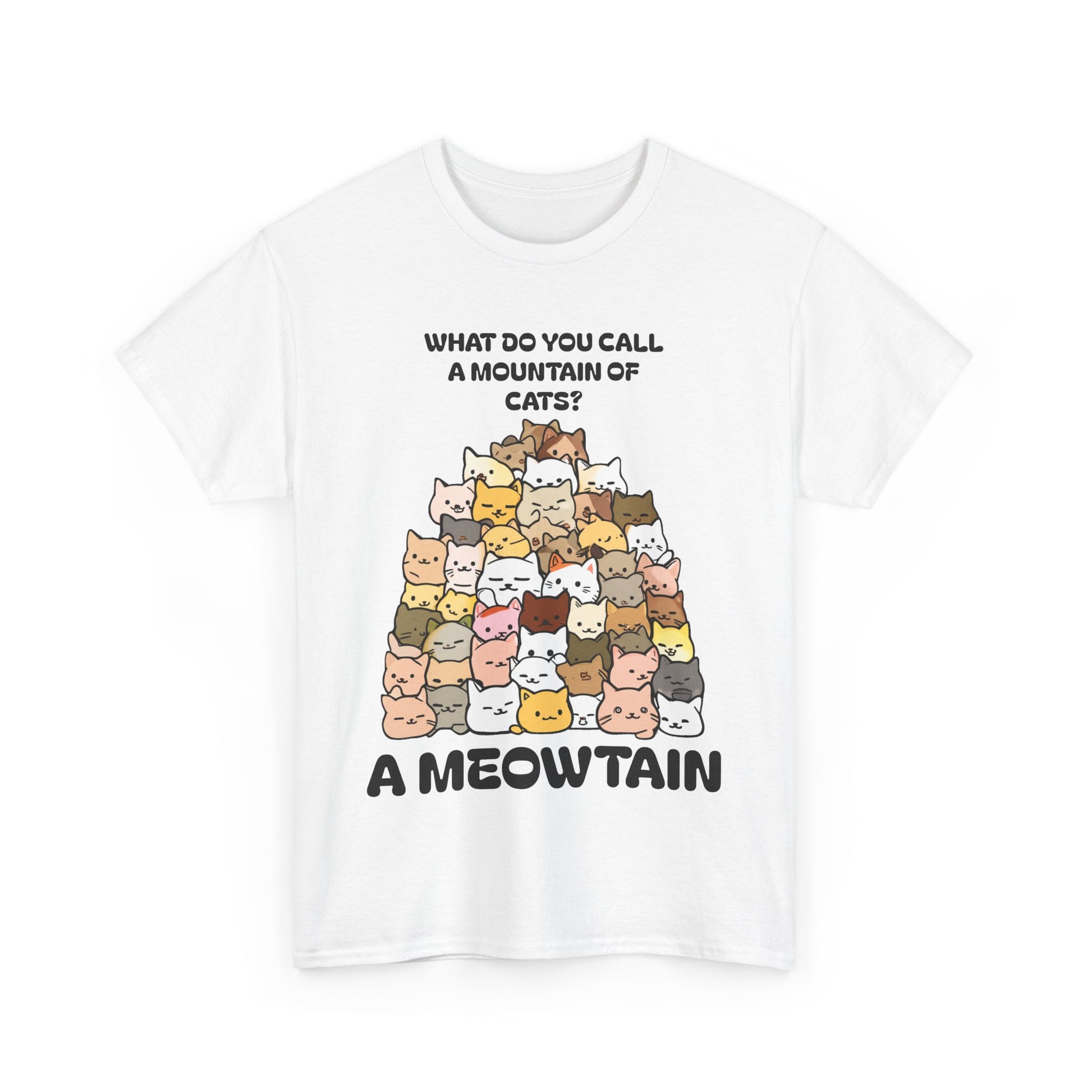 A Meowtain! Funny Cat Pile T-Shirt – Cute Kitty Graphic Tee